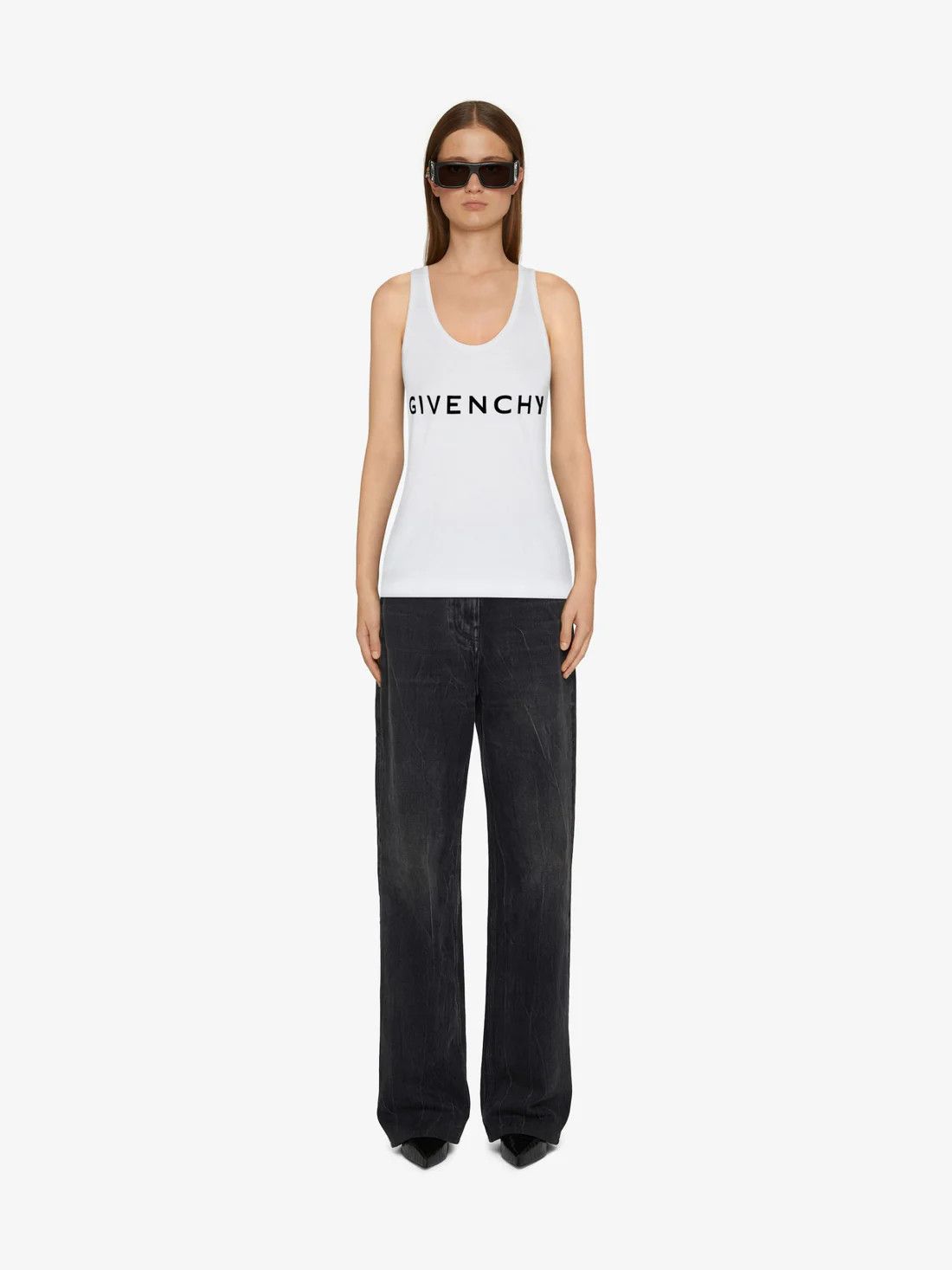 Givenchy o1srvl11e0725 Tank Top in White Size L / US 10 / IT 46 - 2 Thumbnail