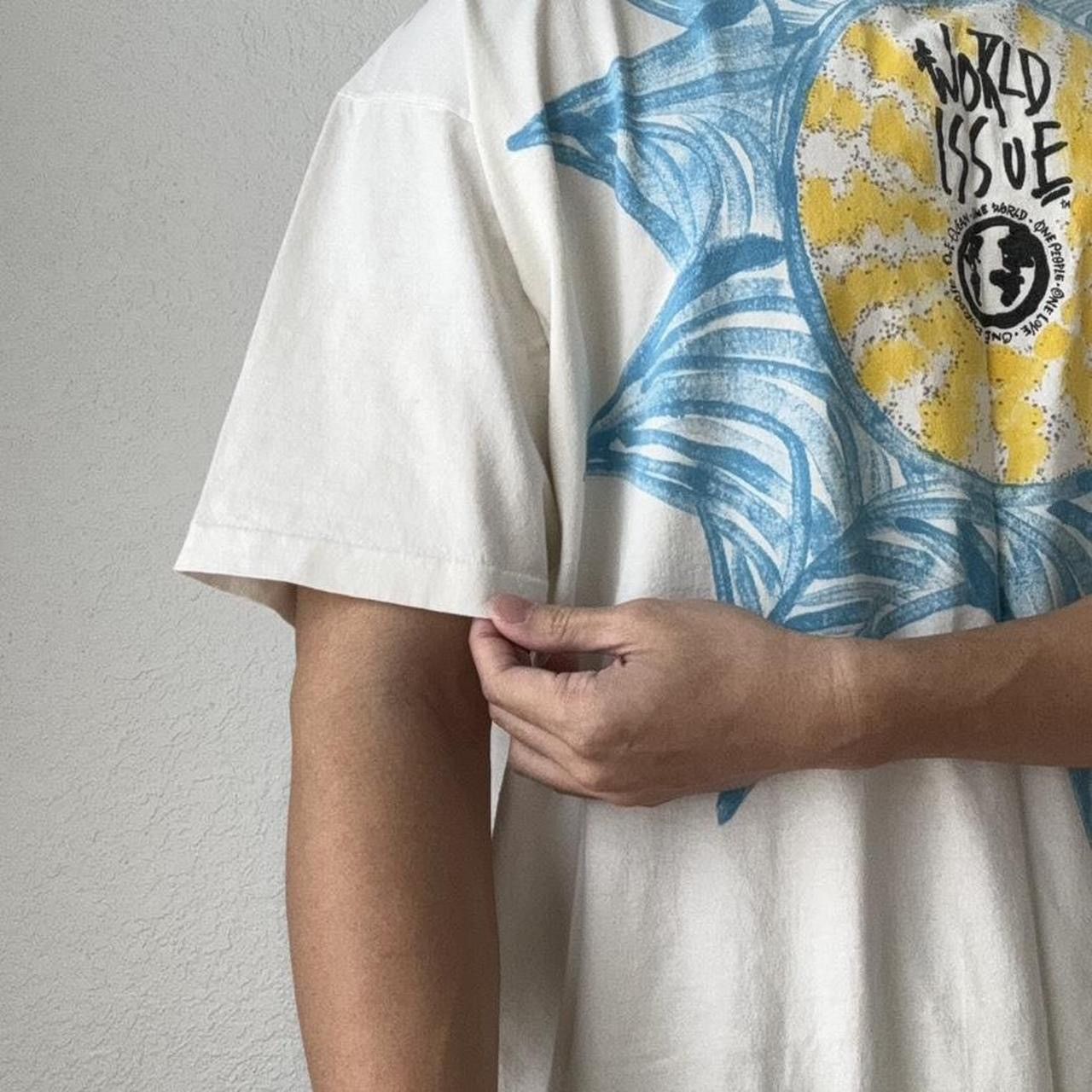 Vintage Vintage 1980s World Issue Environment Awareness Graphics Tee Size US XXL / EU 58 / 5 - 6 Thumbnail