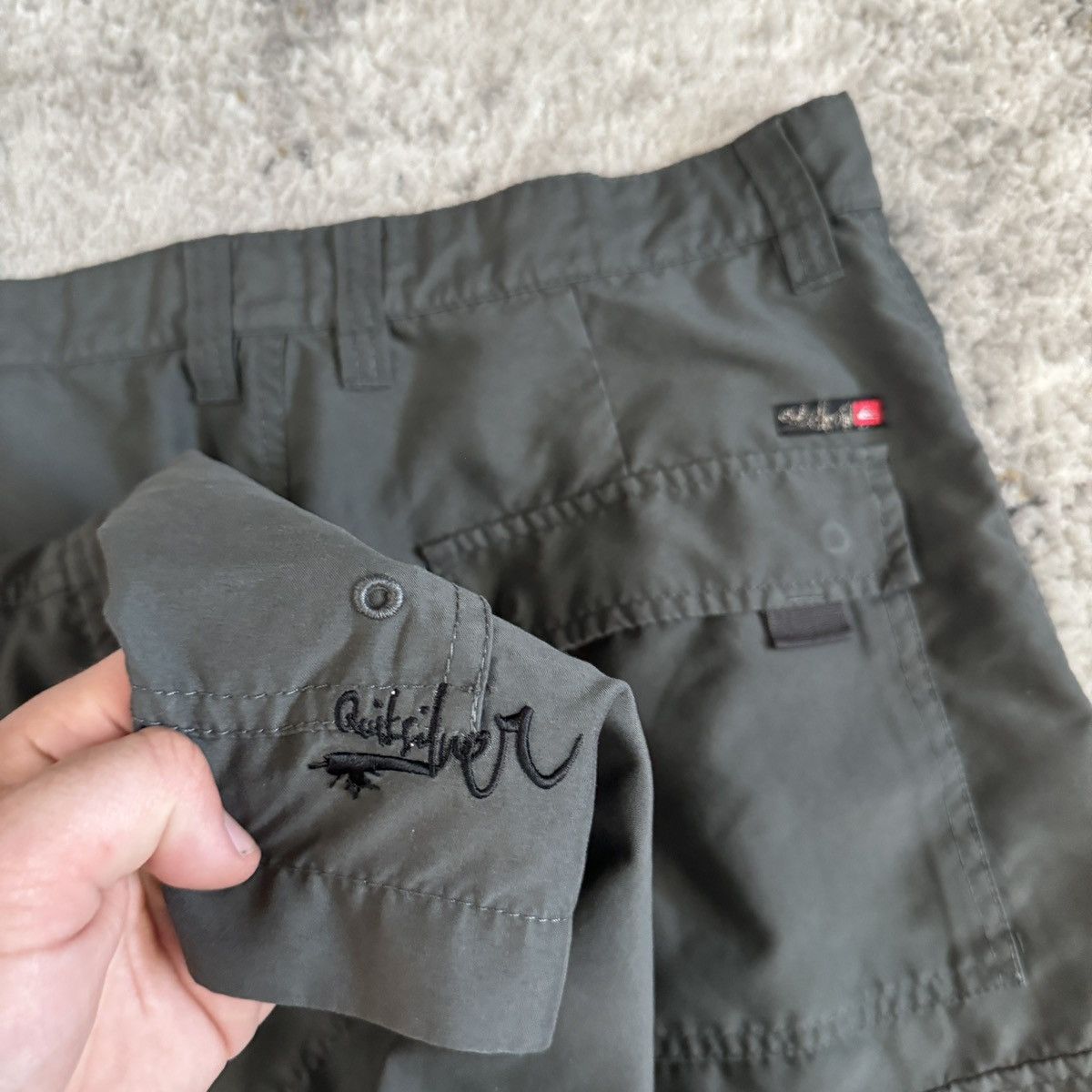 JNCO × Quicksilver × Vintage Crazy Vintage y2k Quicksilver surfwear cargo shorts Size US 32 / EU 48 - 6 Thumbnail
