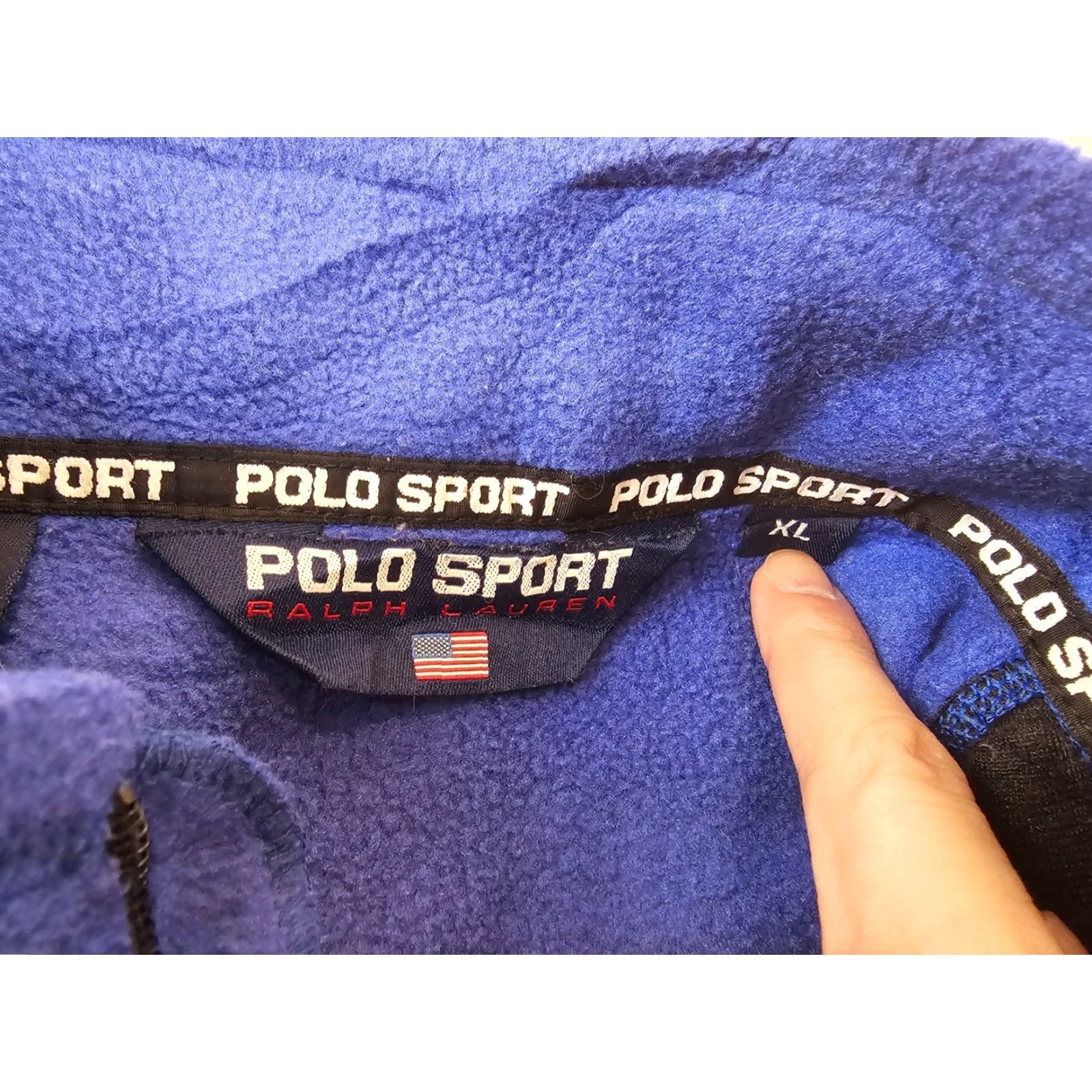 Polo Ralph Lauren VINTAGE Polo Ralph Lauren POLO SPORT Fleece HALF ZIP Pullover XL SZ BLUE Men Sweatshirt 1/4 Zip USA Studious Cross Chest 28IN Cross Shoulder 24IN 90s Size US XL / EU 56 / 4 - 7 Thumbnail