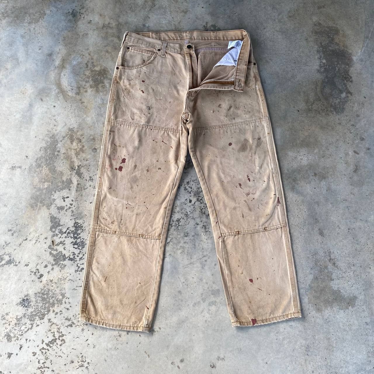 Dickies VINTAGE DICKIES DOUBLE KNEE DISTRESSED DENIM SPLATTER PAINT Size US 35 - 6 Thumbnail
