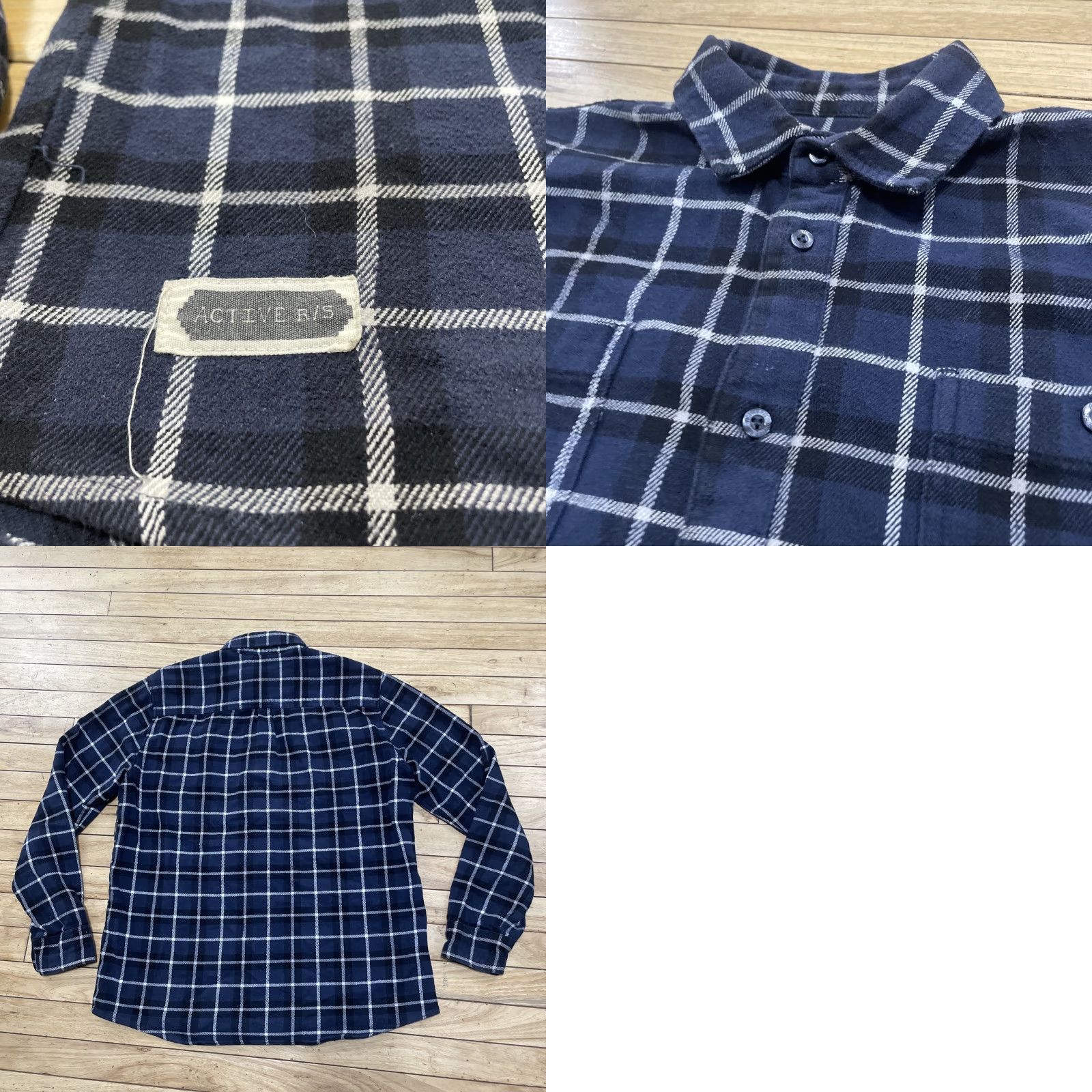Vintage VINTAGE Woolrich Figgy Active R/S Cotton Flannel Shirt Men M Blue Plaid Thick Surf Blanket Shirt Size US M / EU 48-50 / 2 - 11 Thumbnail