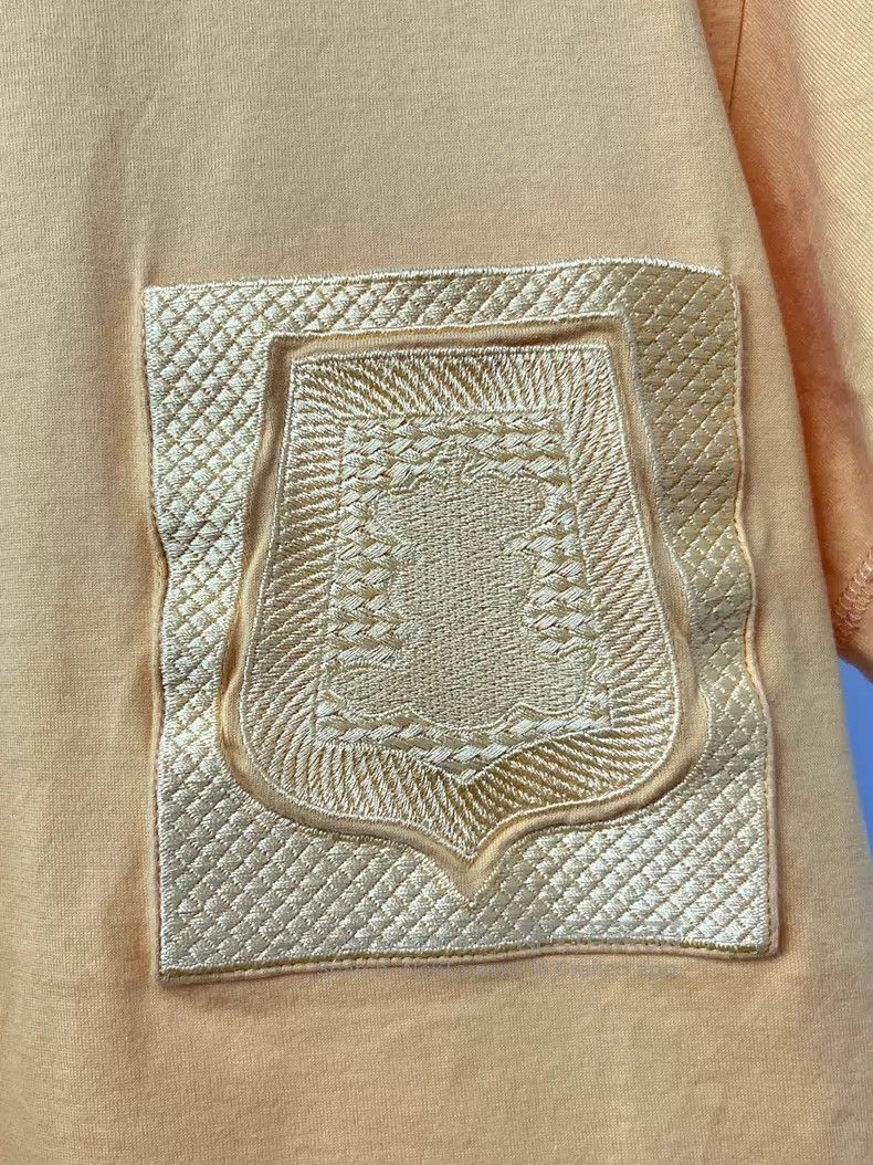 Hermes Hermes Yellow Embroidered Pocket T-Shirt Top Size XS / US 0-2 / IT 36-38 - 3 Thumbnail