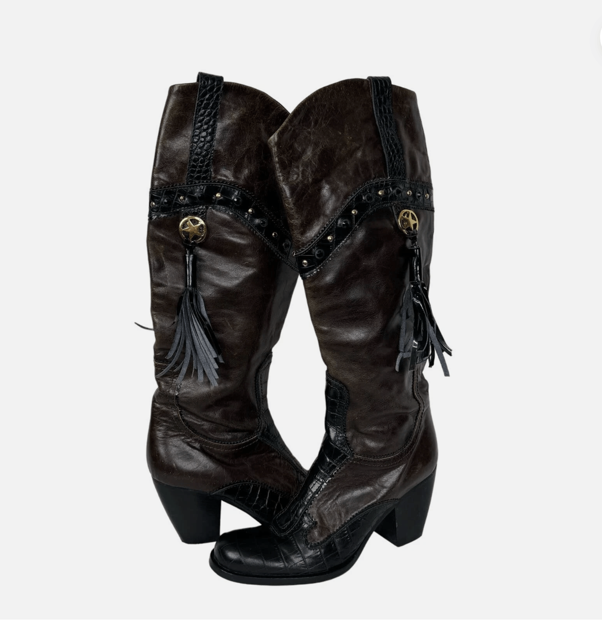 Other El Vaquero by Valerio Giuntoli Italy Western Heel Boots Size US 6 / IT 36 - 5 Thumbnail