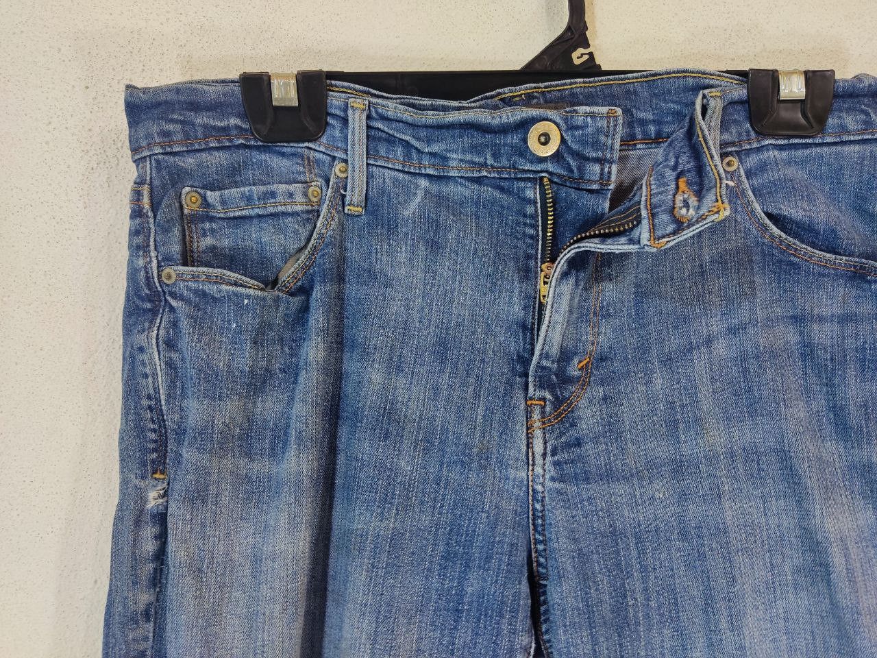 Levi's vintage levis 505 straight leg denim nice design Size 33" - 10 Thumbnail