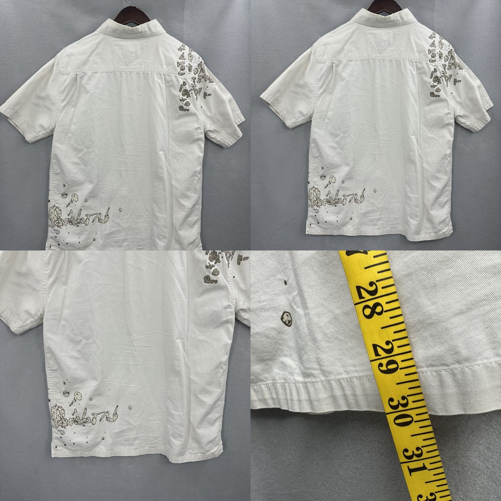 Harley Davidson Harley-Davidson Shirt Men Small Collar Short Sleeve Button Up Logo Biker Motorcycle Ivory Size US S / EU 44-46 / 1 - 8 Thumbnail