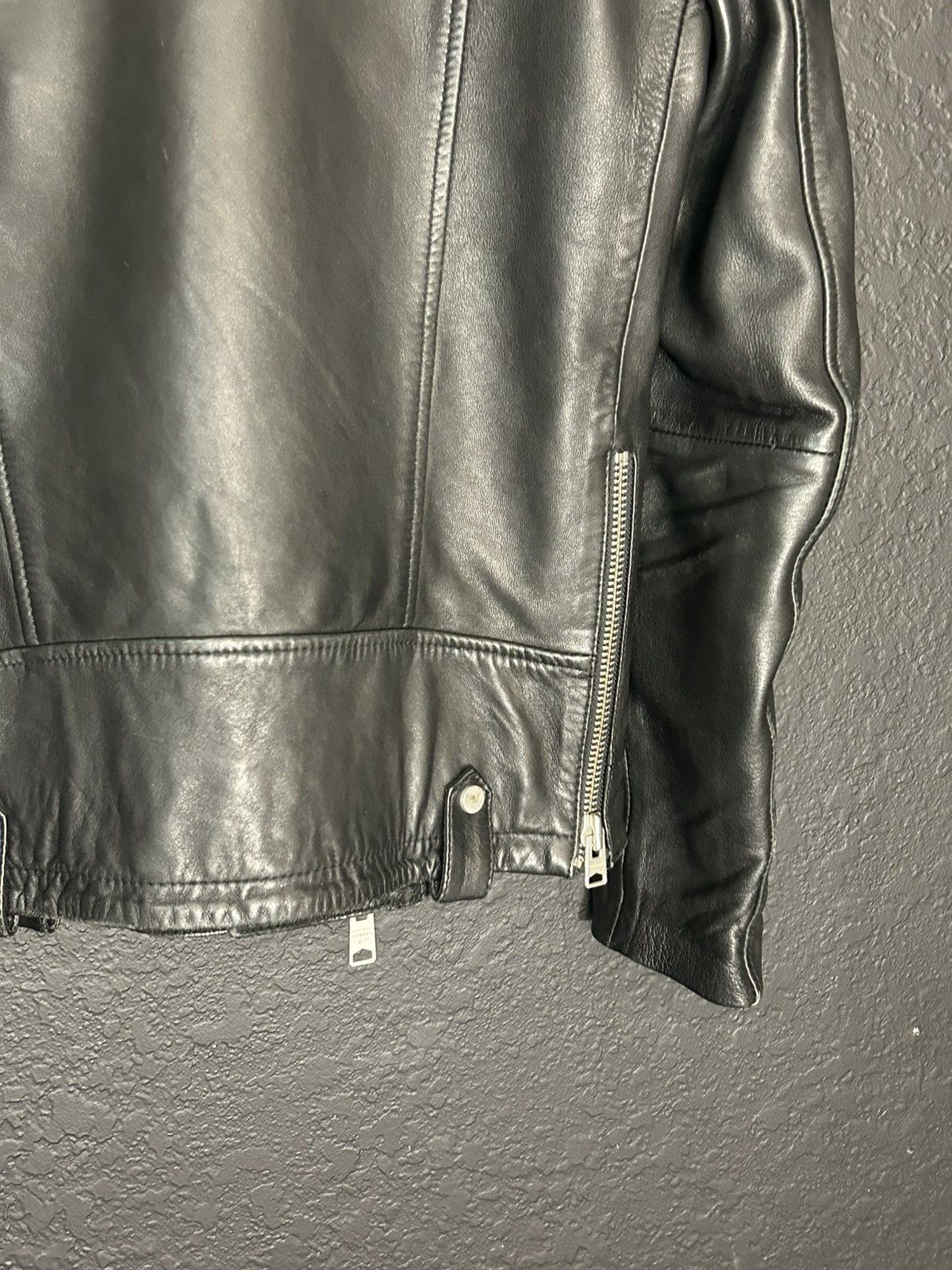 Allsaints Allsaints Sheep Leather Biker Jacket Size US XS / EU 42 / 0 - 12 Thumbnail