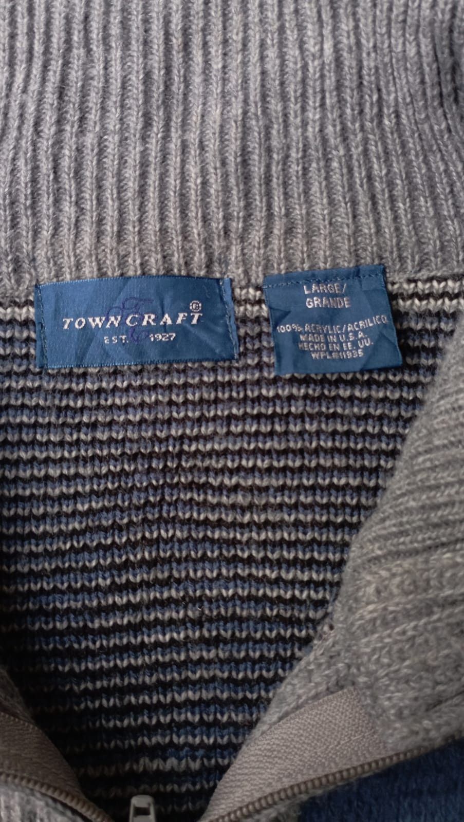 Vintage Vintage Knitwear Gray Town Craft Made In Usa Size US L / EU 52-54 / 3 - 3 Thumbnail