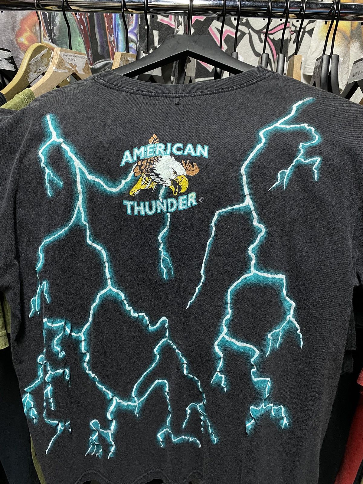 Vintage Vintage 90’s American Thunder Wolves Tee Shirt Medium Size US M / EU 48-50 / 2 - 6 Thumbnail