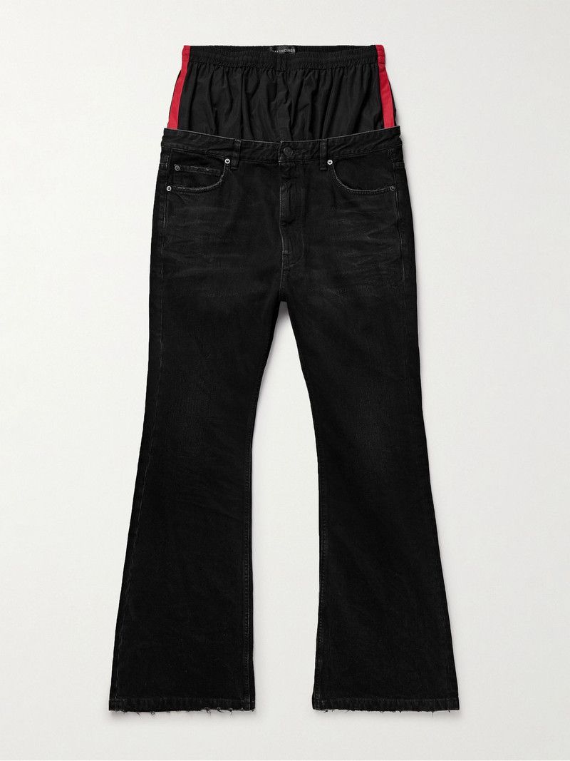 Balenciaga layered flared jeans black Size US 33 - 1 Thumbnail