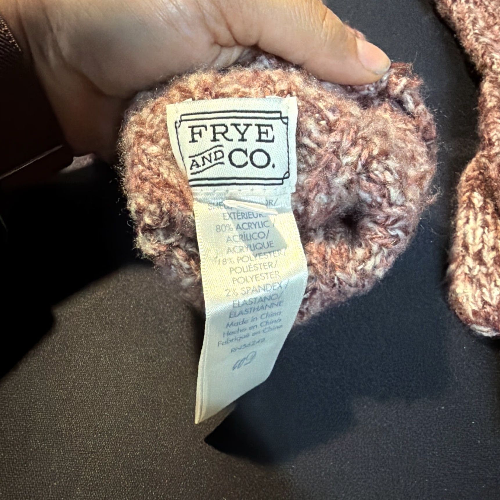Frye Frye Gloves Knit Womens OS Multicolor Wrist Glove Warm Spring Fall Winter Knit Glove Logo Womens Gloves Size ONE SIZE - 2 Thumbnail
