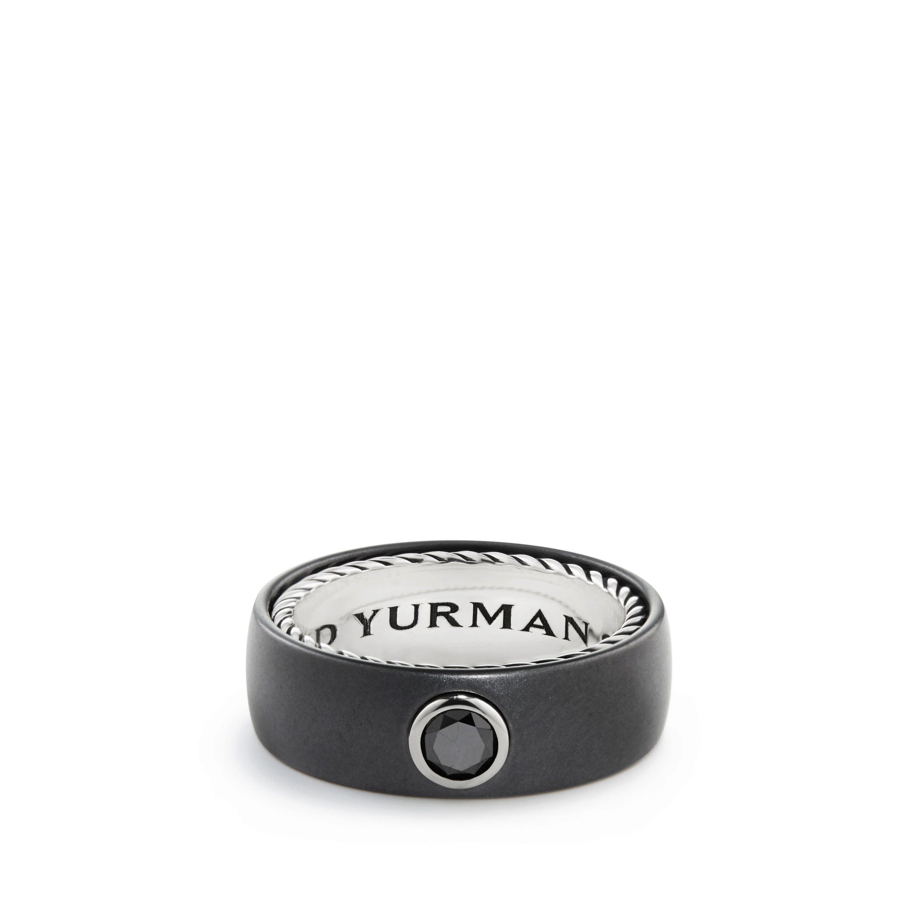 David Yurman o1w1db10526 R25040M/Size 8/ Streamline Band Ring in Black Size ONE SIZE - 1 Thumbnail