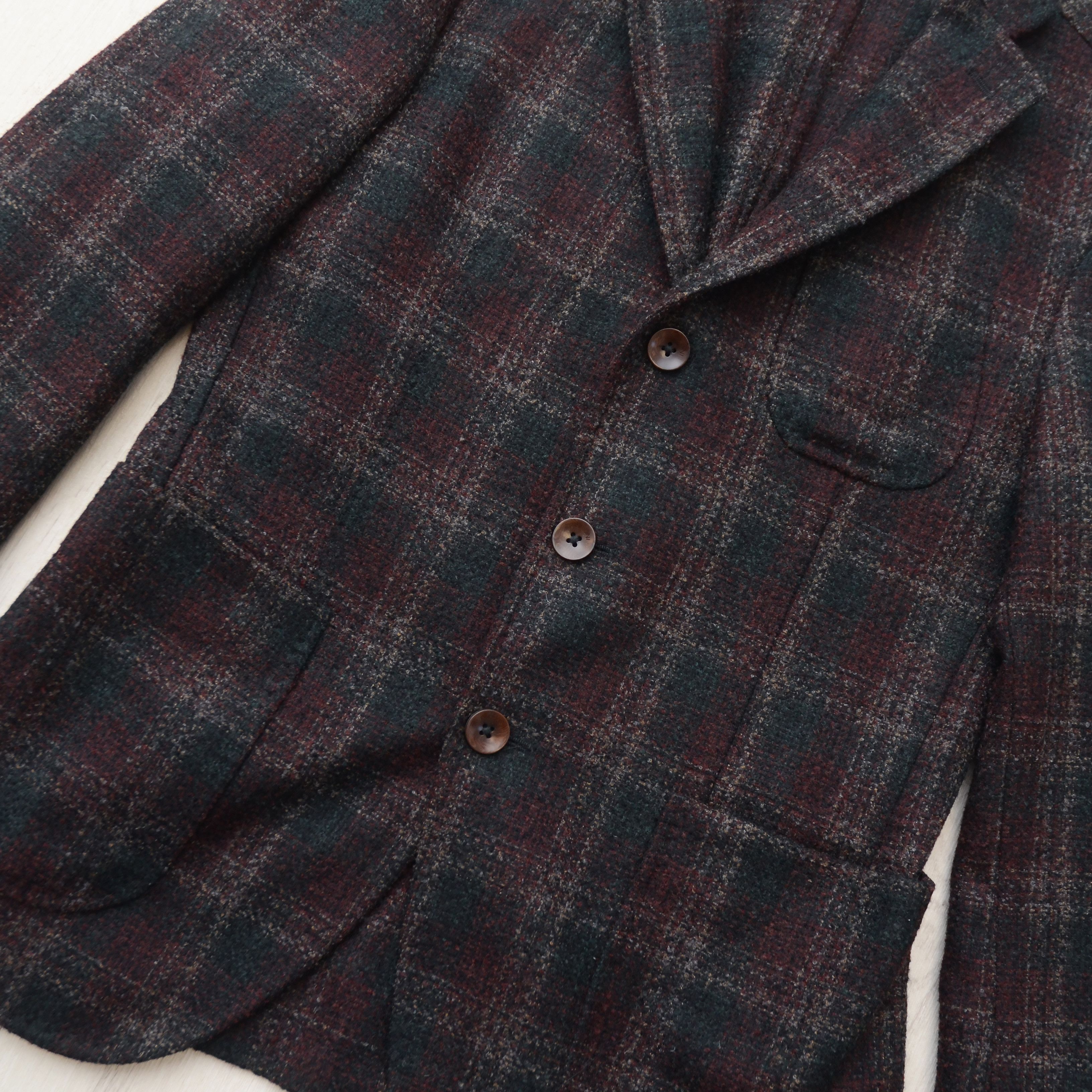 Designer × Paoloni PAOLONI CASUAL MEN BLAZER Tweed Check SLIM WOOL Sport Coat Size 36R - 6 Thumbnail