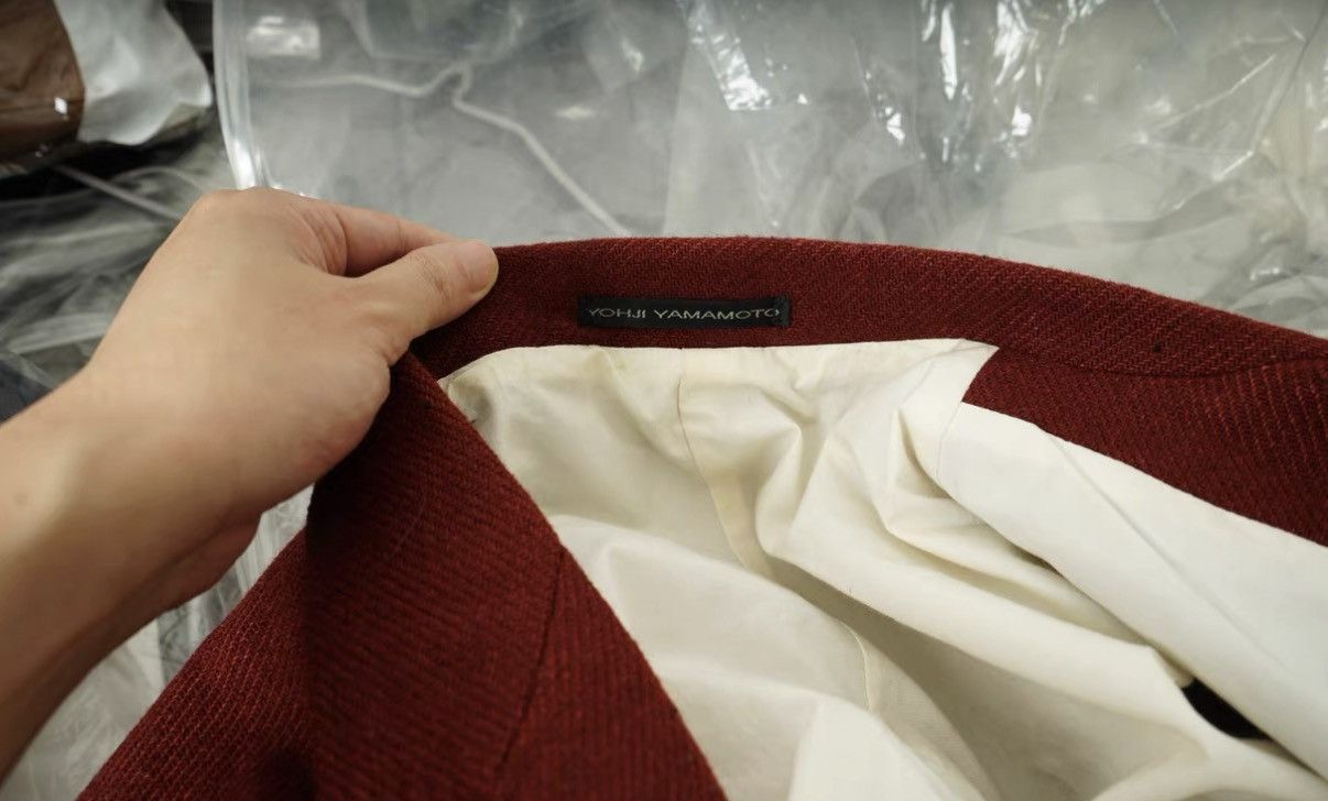 Yohji Yamamoto Yohji Yamamoto Y's Wool Blend Burgundy Jacket Size M / US 6-8 / IT 42-44 - 8 Thumbnail
