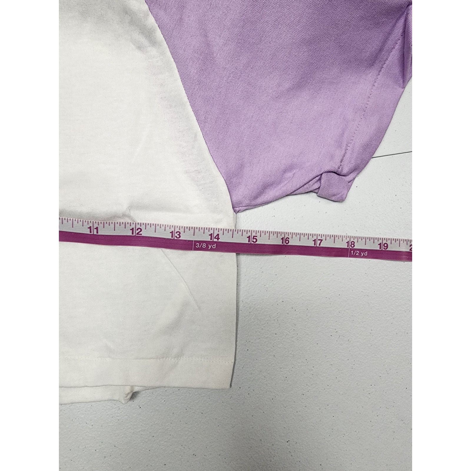 Other 80s Vintage Purple White Cropped Tee Sportswear USA Made XS Size XS / US 0-2 / IT 36-38 - 4 Thumbnail