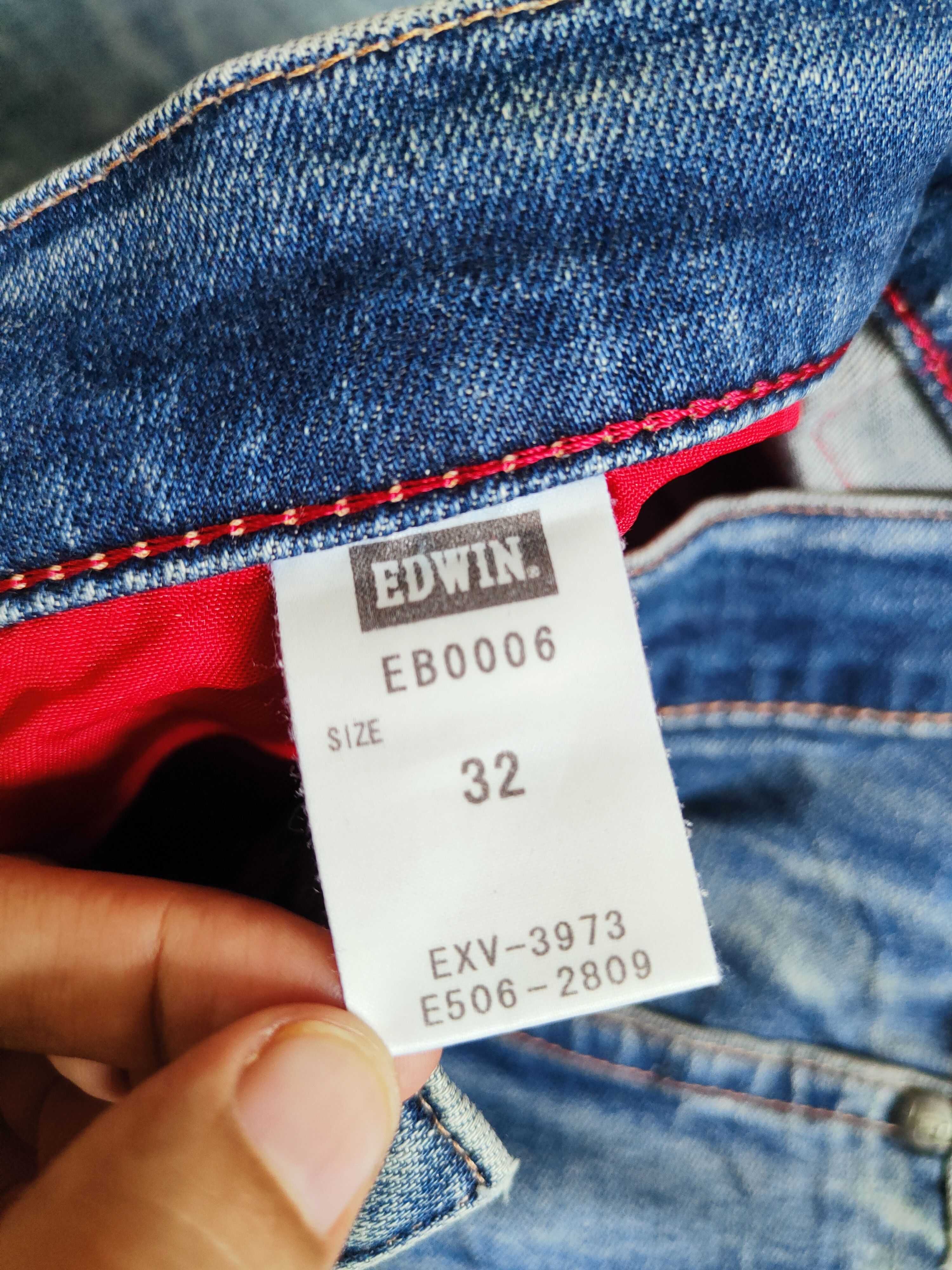 Edwin Edwin Blue Faded Distressed Ripped Jeans #S2737 Size US 33 - 16 Thumbnail