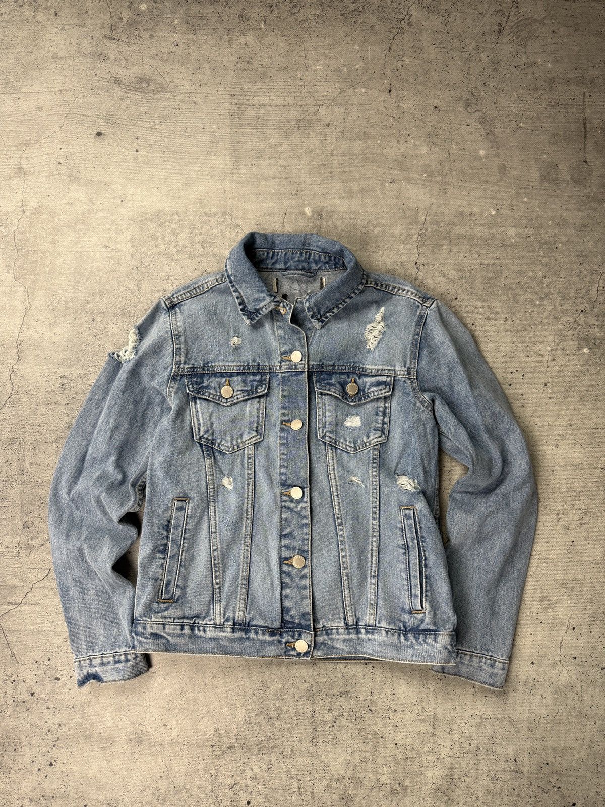 JNCO Crazy Vintage Y2K Japan Dragon Tattoo Denim Jacket Size US 39 - 2 Thumbnail