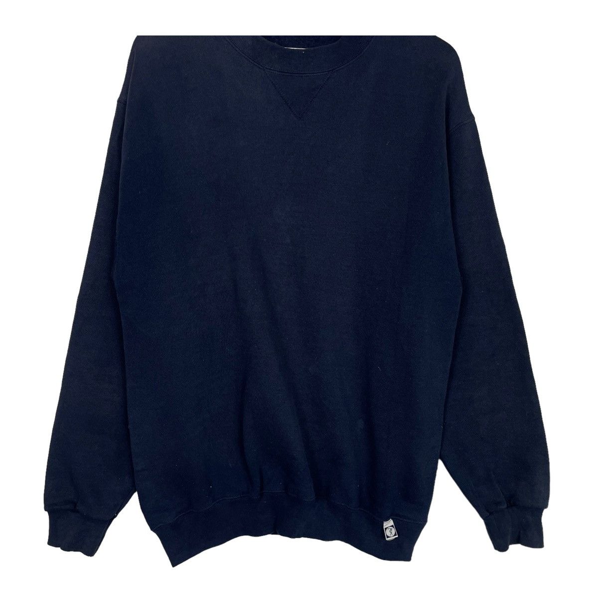 Russell Athletic × Vintage 💥PLAIN DISCUS NAVY COLOUR CREWNECK SWEATSHIRT Size US M / EU 48-50 / 2 - 5 Thumbnail