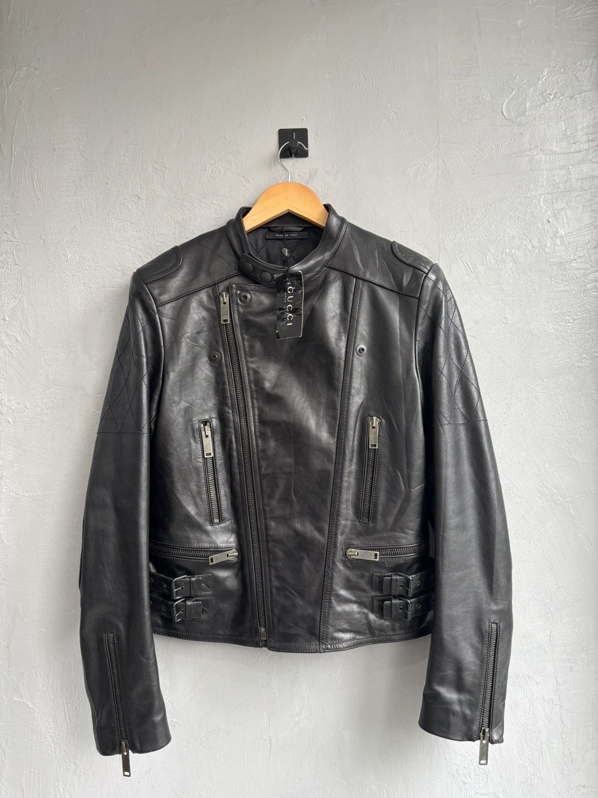 Gucci Gucci FW2006 runway motorbike leather jacket Size US M / EU 48-50 / 2 - 2 Thumbnail