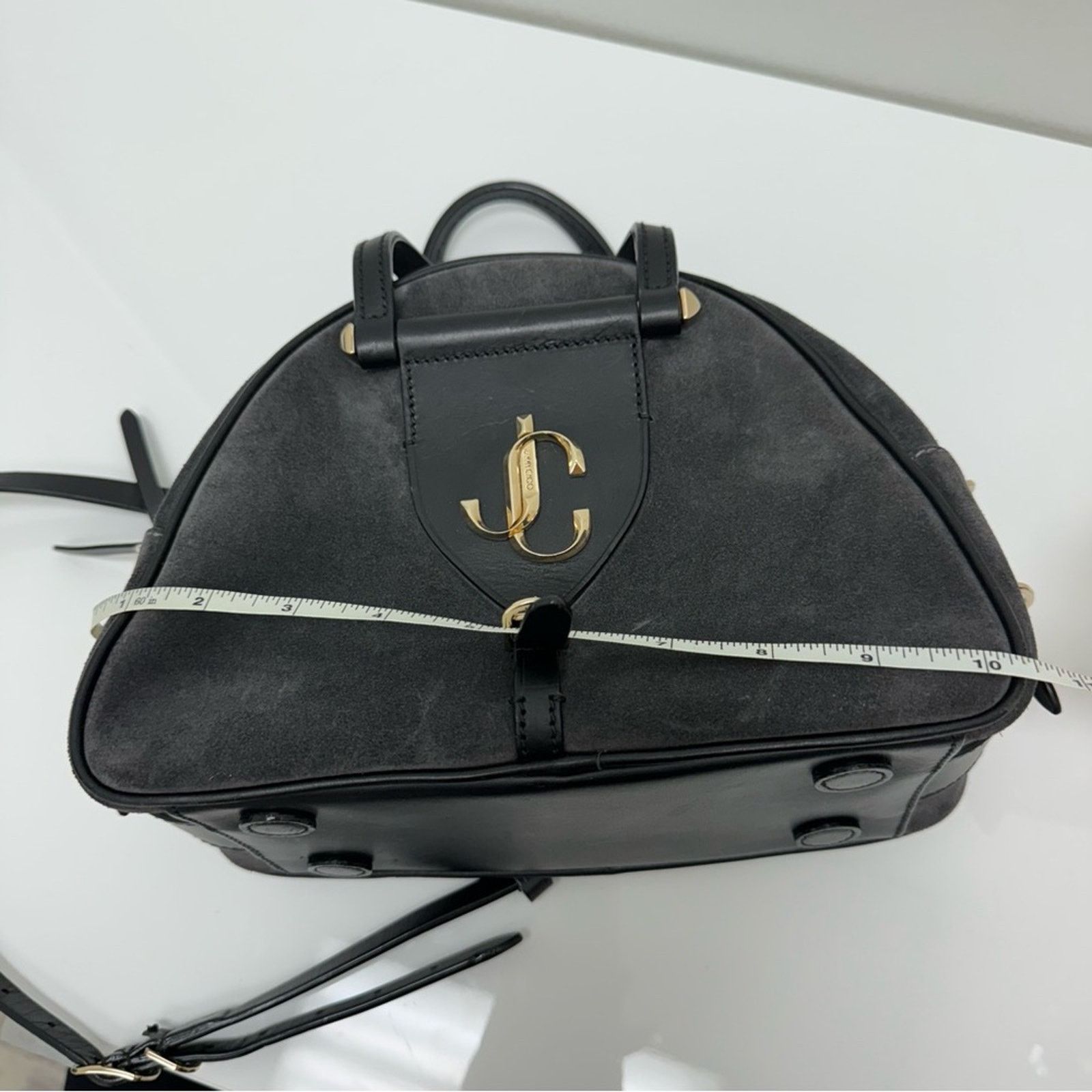 Jimmy Choo JIMMY CHOOSE Handbag, Grey Suede, Crossbody Size ONE SIZE - 14 Thumbnail