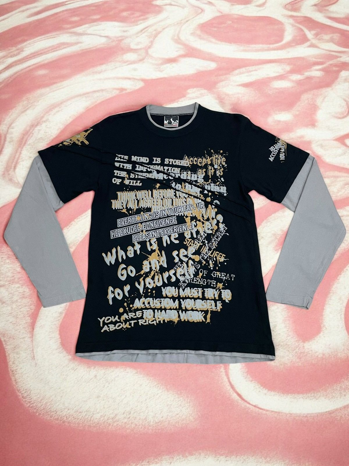 JNCO Excuse Layer Wording 3D Graffiti Y2K Motivation Life Story Size US M / EU 48-50 / 2 - 1 Thumbnail