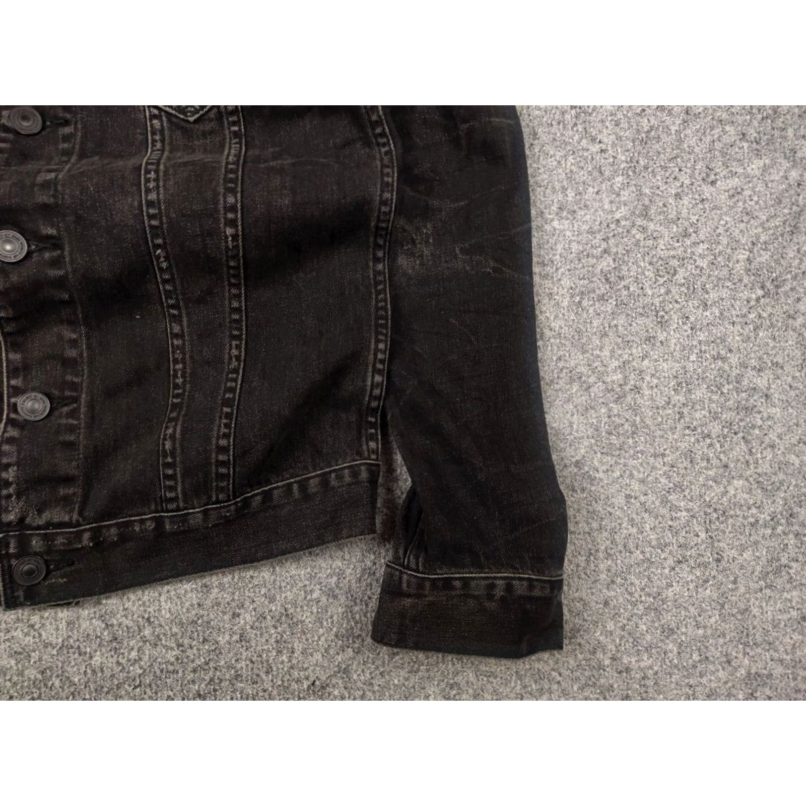 Allsaints VINTAGE Allsaints donlington Distressed Denim Jacket Black Size US S / EU 44-46 / 1 - 5 Thumbnail