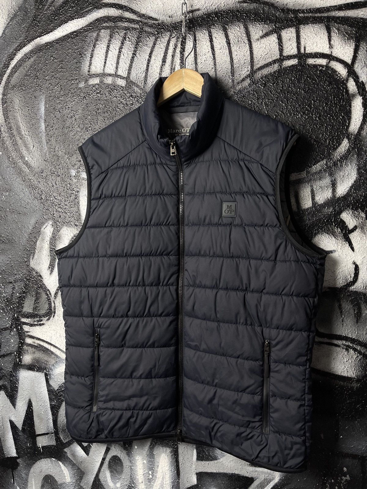 Marc O'Polo Marc O’ Polo Quilted Dark Blue Vest Recycled Fabric Men’s L Size US L / EU 52-54 / 3 - 1 Thumbnail