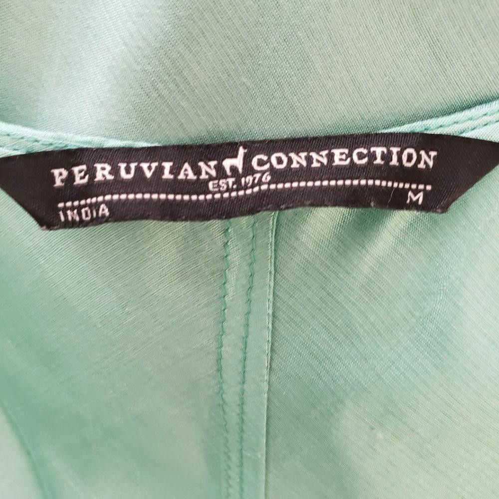 Designer CT430 Peruvian Connection Green Silk Adjustable Tank M Size M / US 6-8 / IT 42-44 - 2 Thumbnail