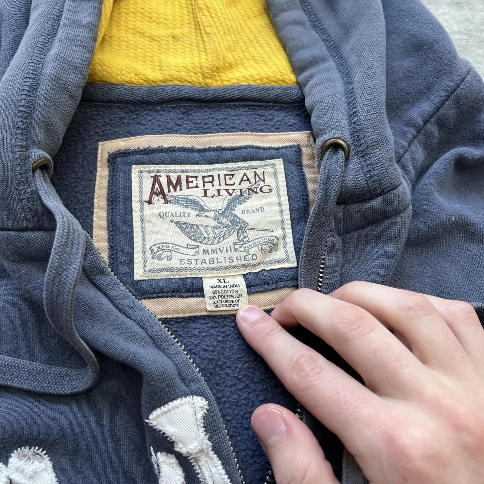 Vintage Vintage Y2K Grunge US Alco Academy Military Full Zip Hoodie Size US XL / EU 56 / 4 - 3 Thumbnail