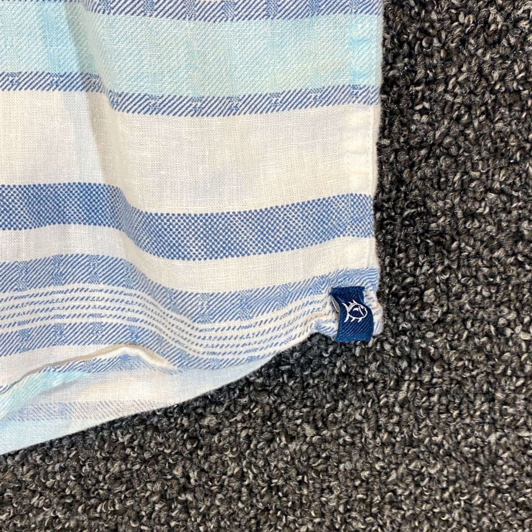 Southern Tide VINTAGE Southern Tide Shirt Men XL Short Sleeve Linen Blend Button-Up Blue White Striped Casual Size US XL / EU 56 / 4 - 6 Thumbnail