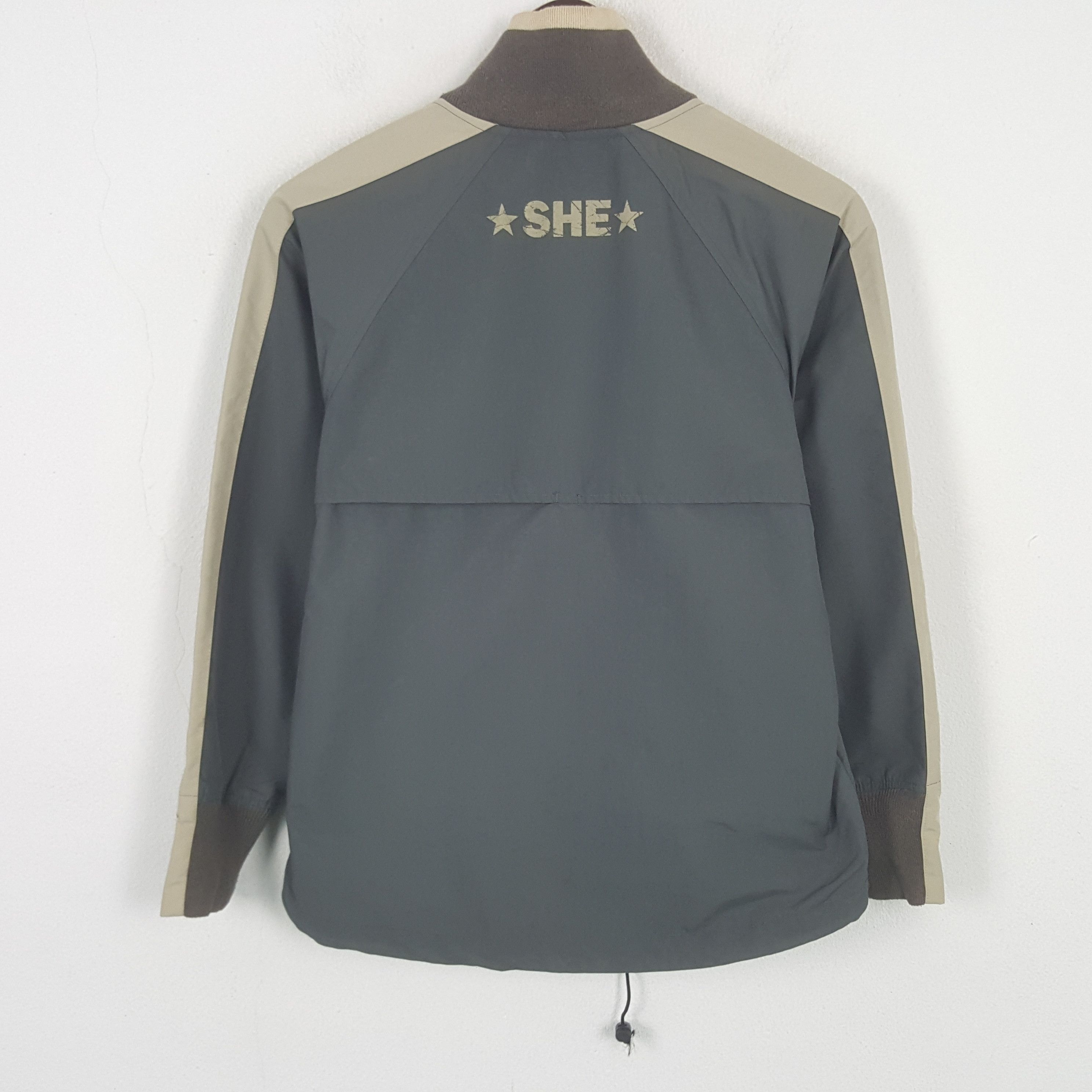 Japanese Brand Vintage SHE Over The Stripes Zipper Jacket Size US S / EU 44-46 / 1 - 3 Thumbnail
