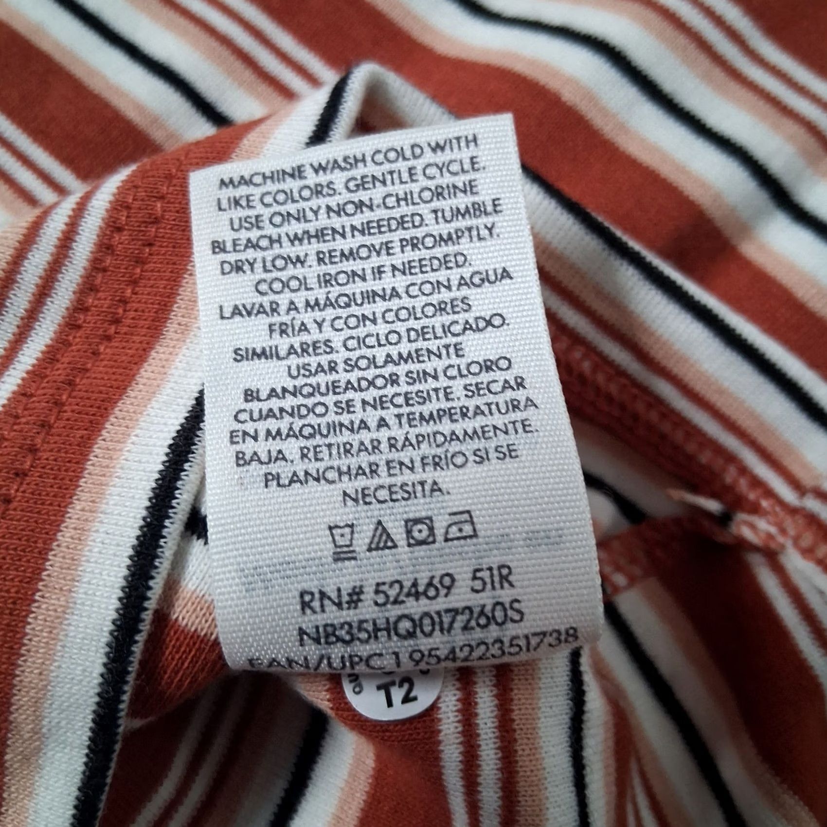 Vintage No Boundaries Juniors M Brown Stripe Polo Cropped Shirt Button Front NEW Size M / US 6-8 / IT 42-44 - 6 Thumbnail