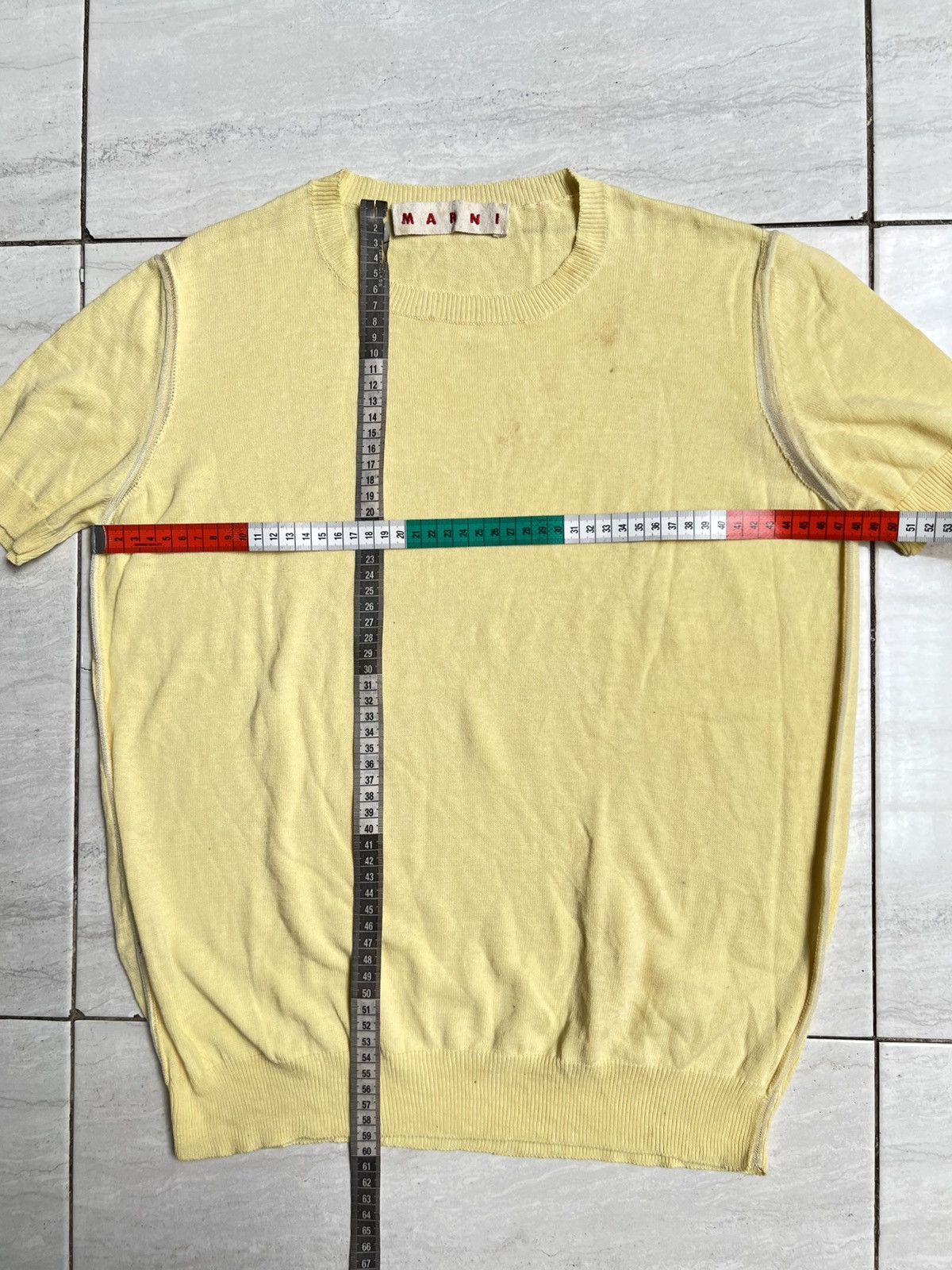 Marni MARNI Yellow Knit T-shirt Size US S / EU 44-46 / 1 - 2 Thumbnail
