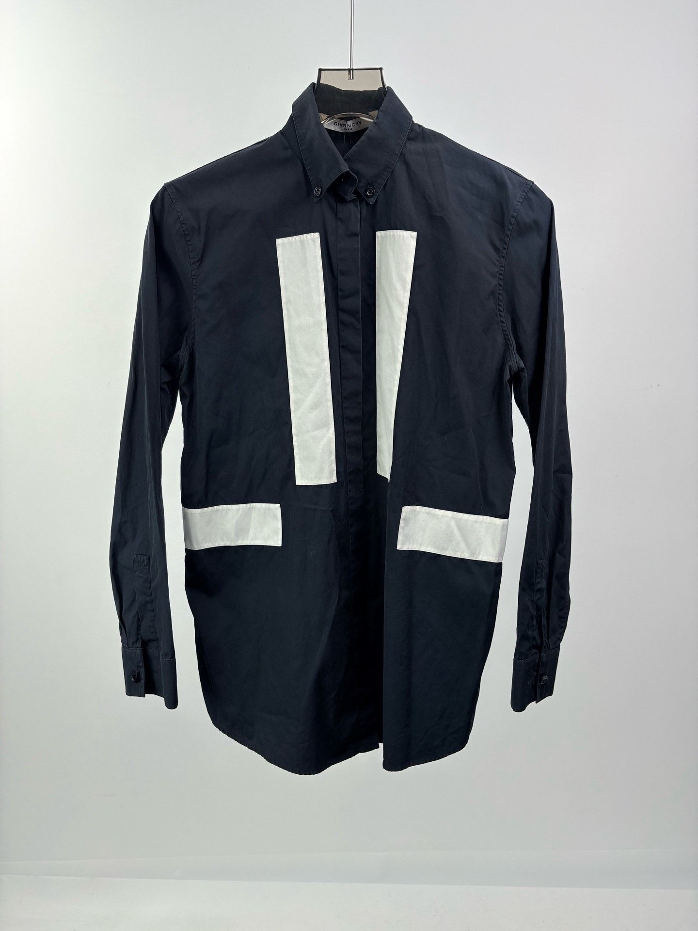 Givenchy GIVENCHY Black White Colorblock Long Sleeve Shirt Size XS / US 0-2 / IT 36-38 - 1 Thumbnail