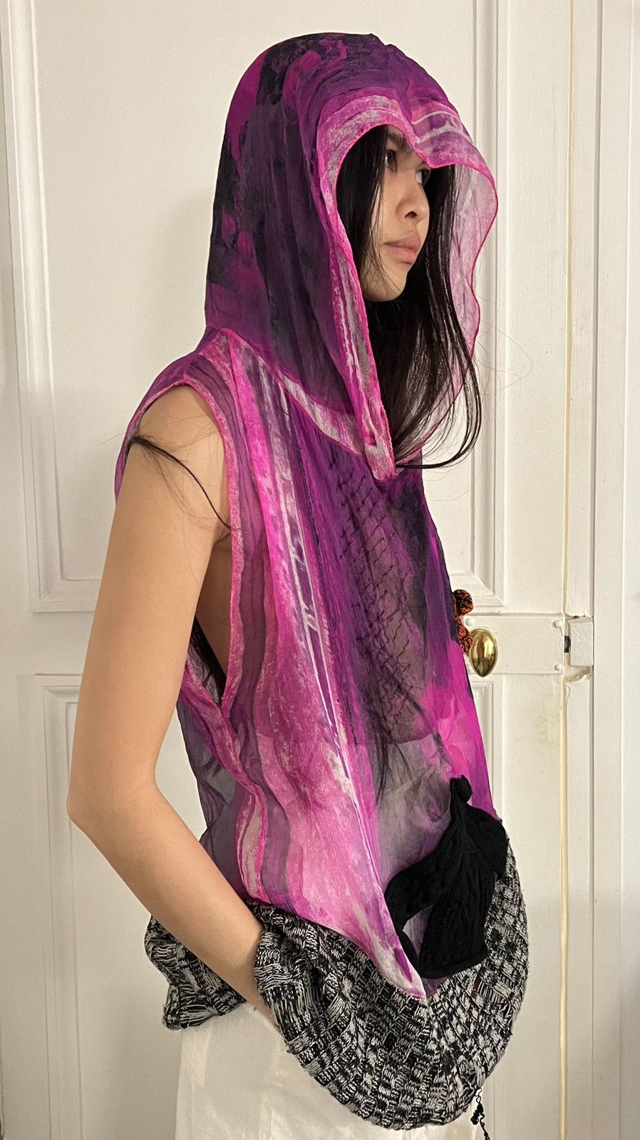 Jean Paul Gaultier Rare mesh top in silk Size M / US 6-8 / IT 42-44 - 3 Thumbnail