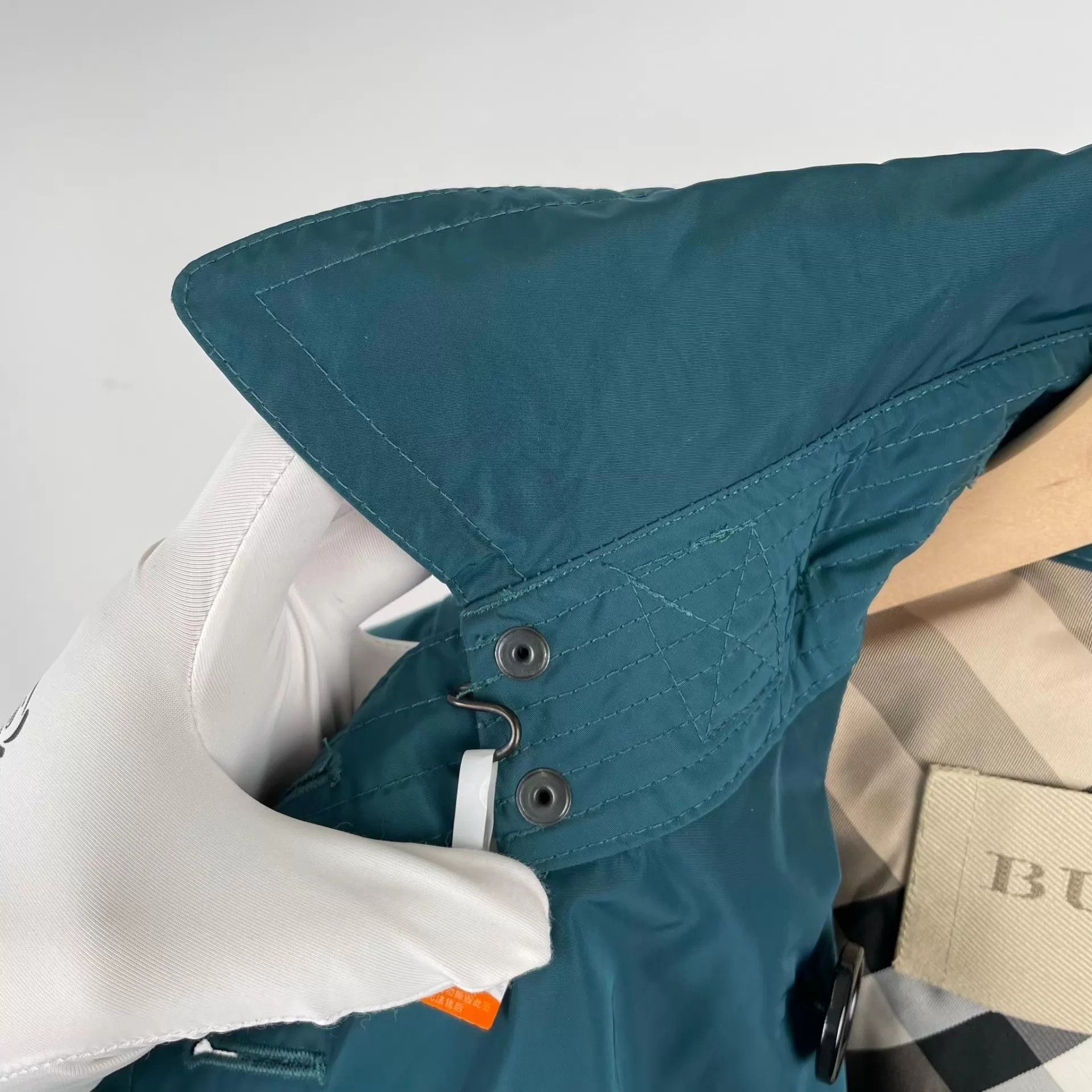Burberry Burberry Cotton Trench Coat Green Belt Size XS / US 0-2 / IT 36-38 - 3 Thumbnail