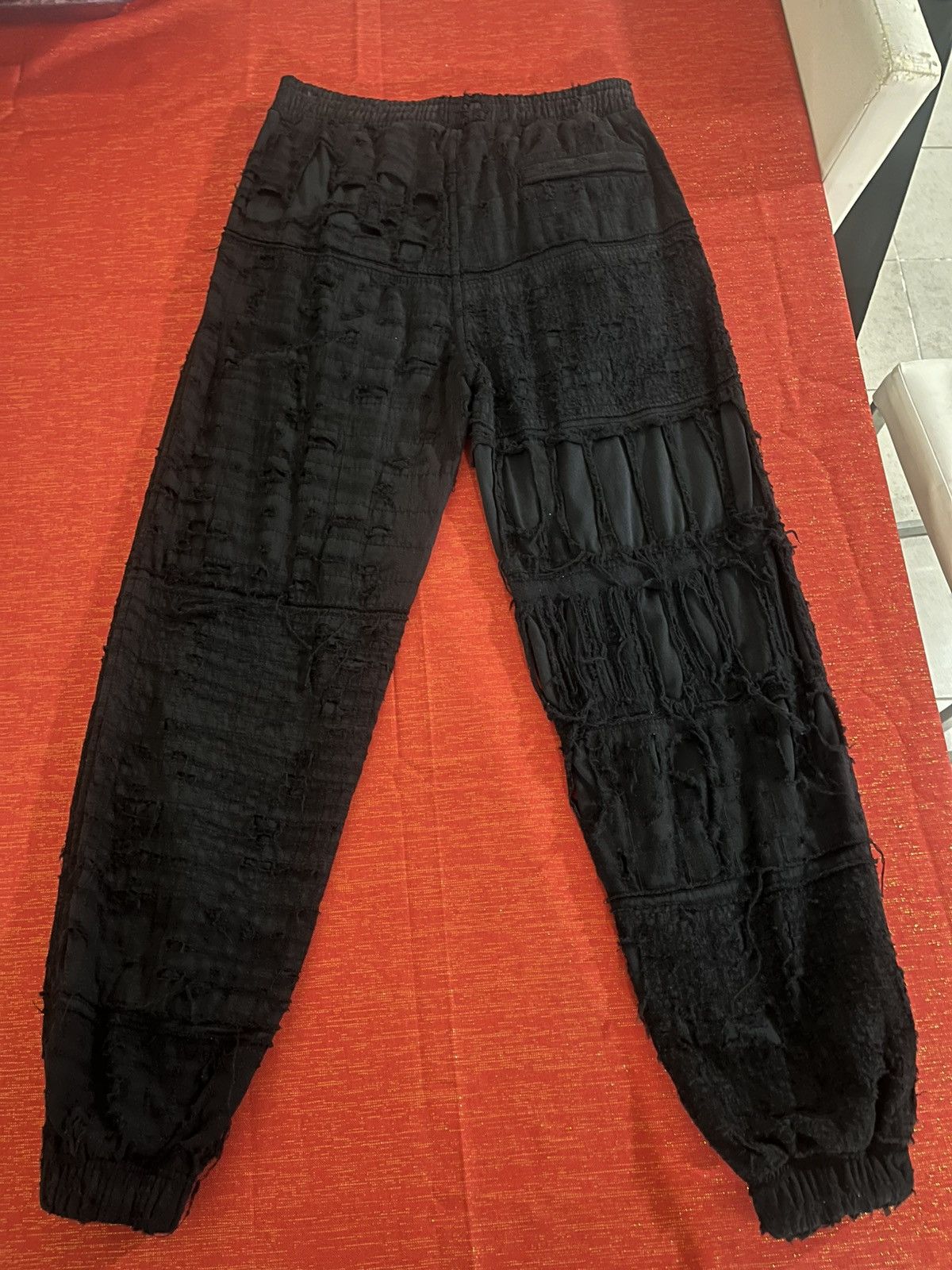 Givenchy Givenchy Faded Black Cotton Distressed Trousers Sz L Size US 34 / EU 50 - 19 Thumbnail