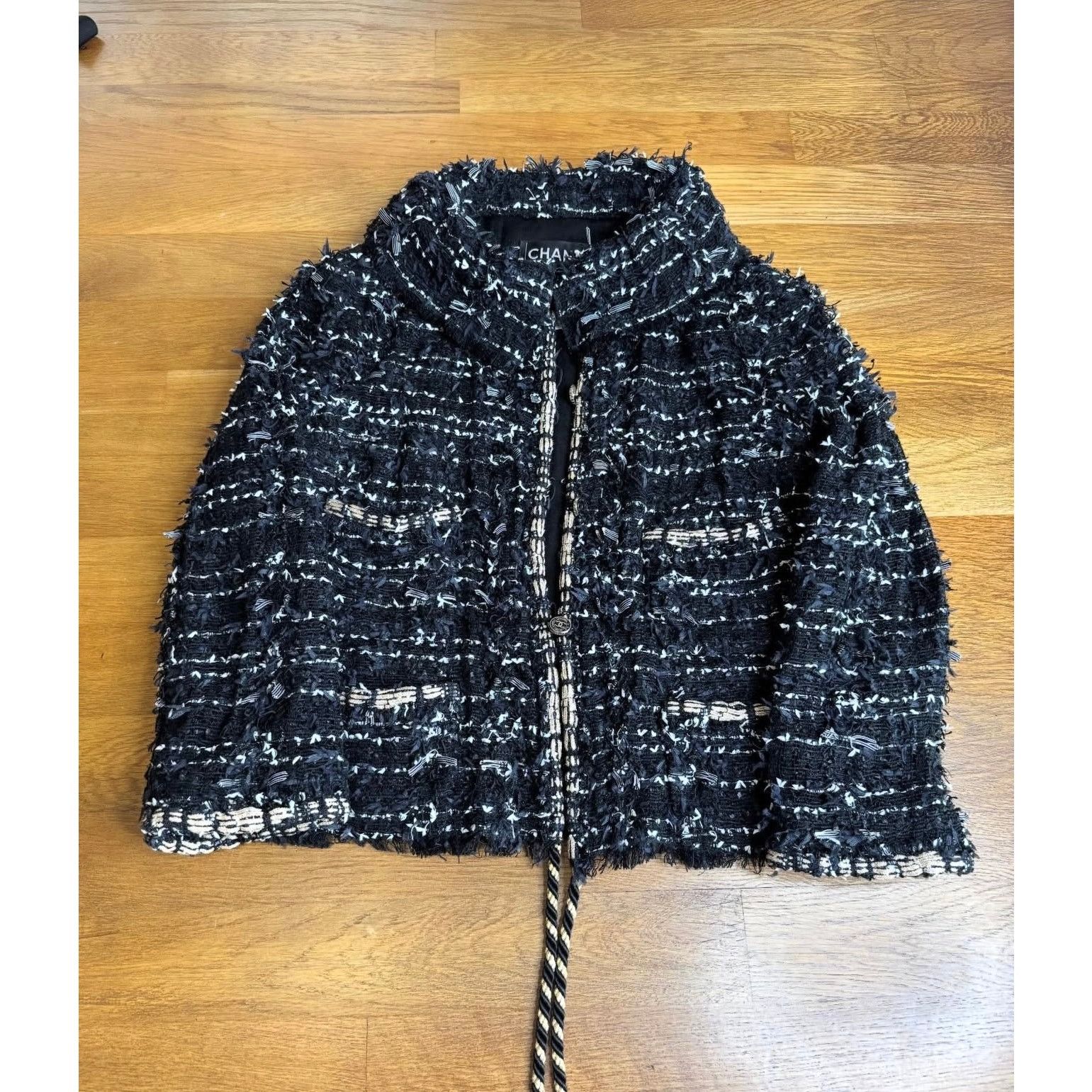 Chanel Chanel SS06 Fantasy Tweed Black Rope Trim Jacket Sz.38 Size S / US 4 / IT 40 - 2 Thumbnail
