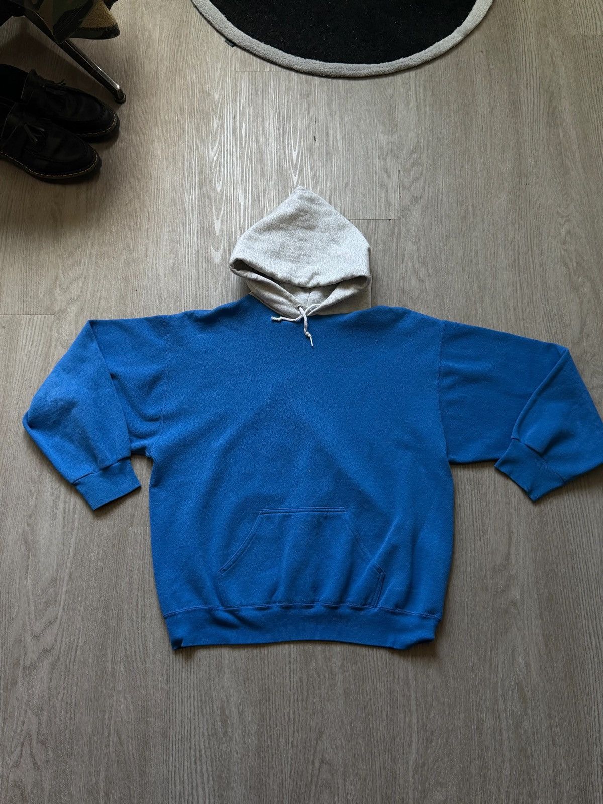Vintage Vintage Two Tone Hoodie Blue Gray Size US L / EU 52-54 / 3 - 2 Thumbnail