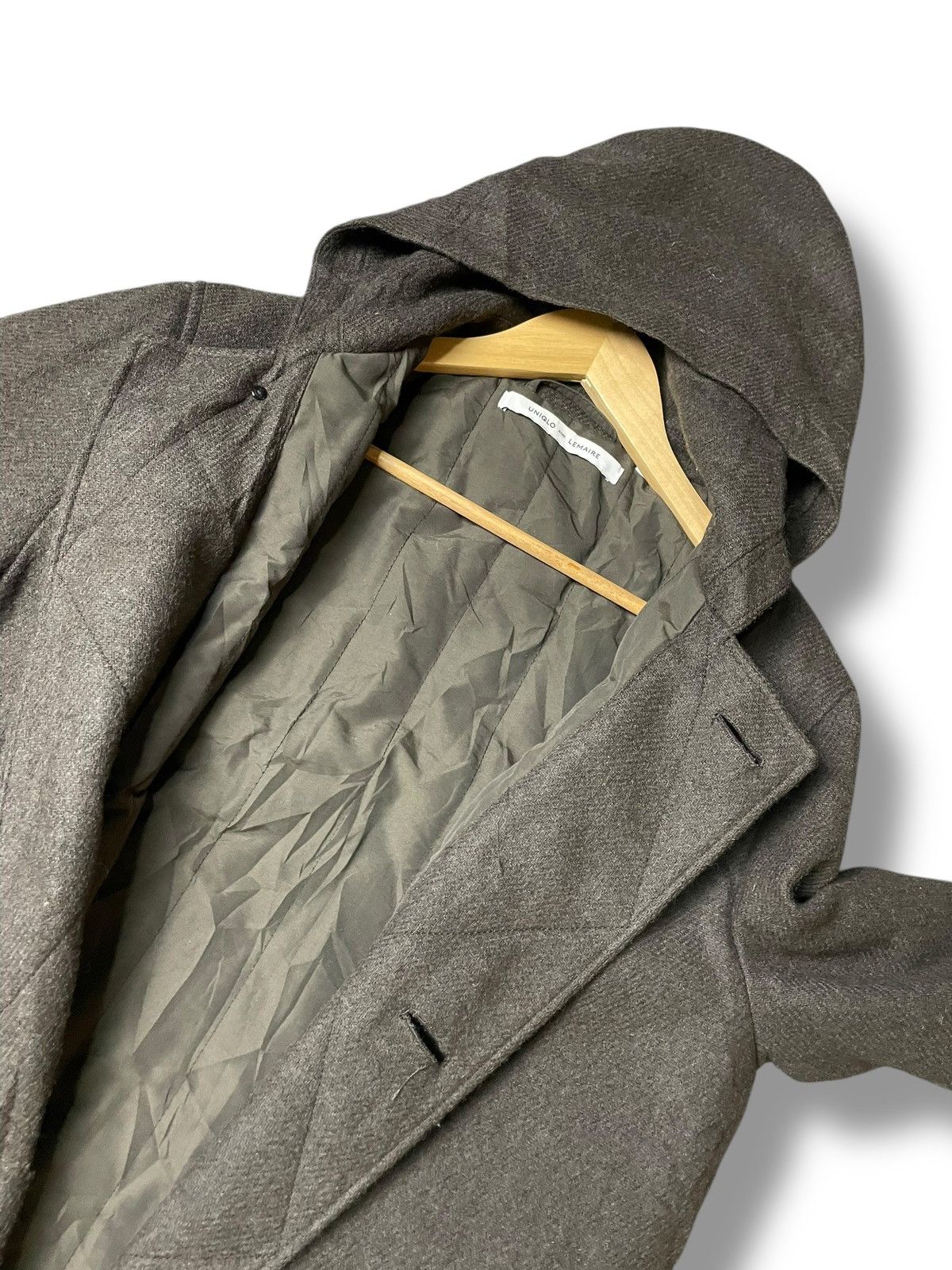 Lemaire × Uniqlo × Vintage Uniqlo x Lemaire Wool Overcoat Hoodie (111) Size US L / EU 52-54 / 3 - 5 Thumbnail