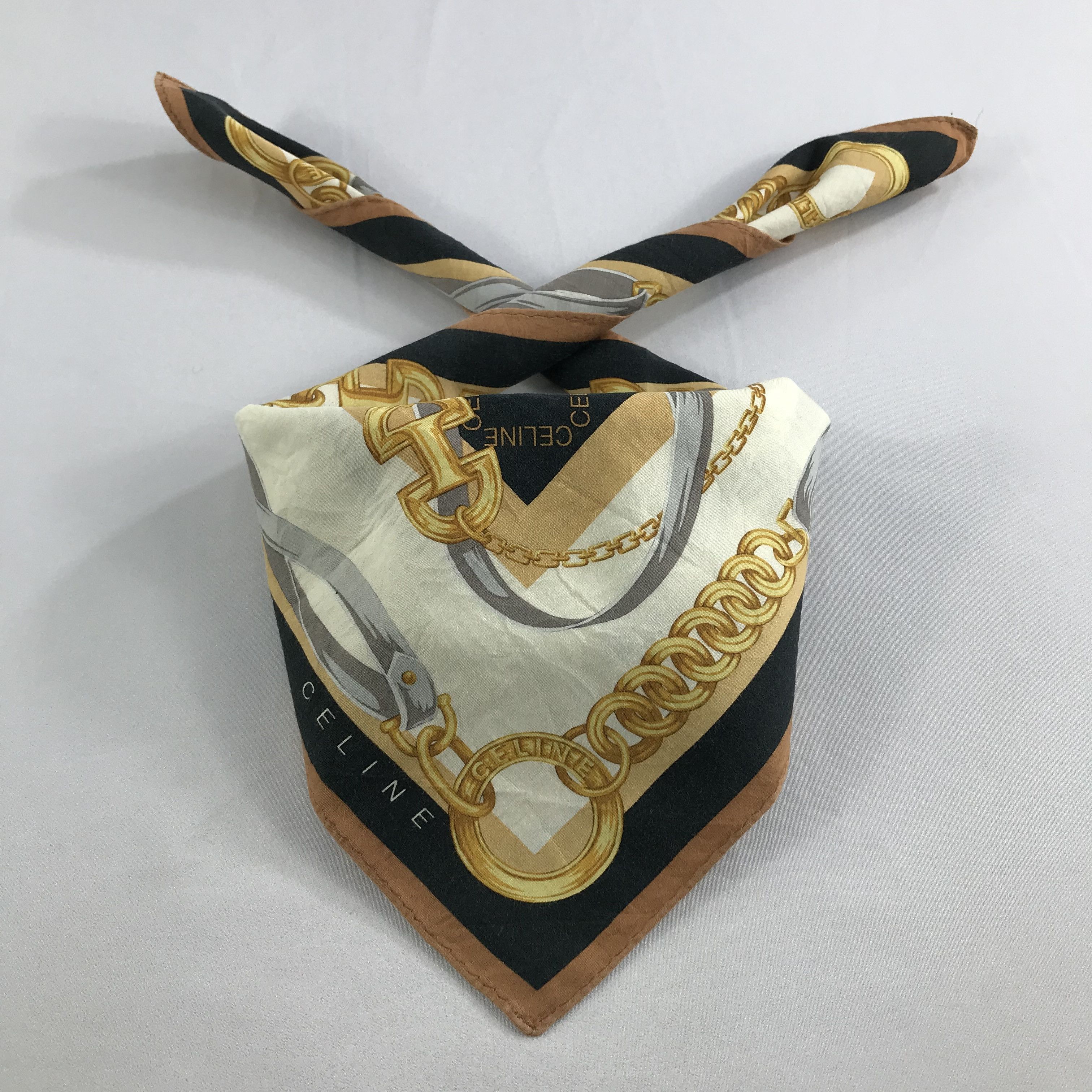 Celine × Vintage Celine Bandana / Handkerchief / Neckerchief - S2611 Size ONE SIZE - 3 Thumbnail