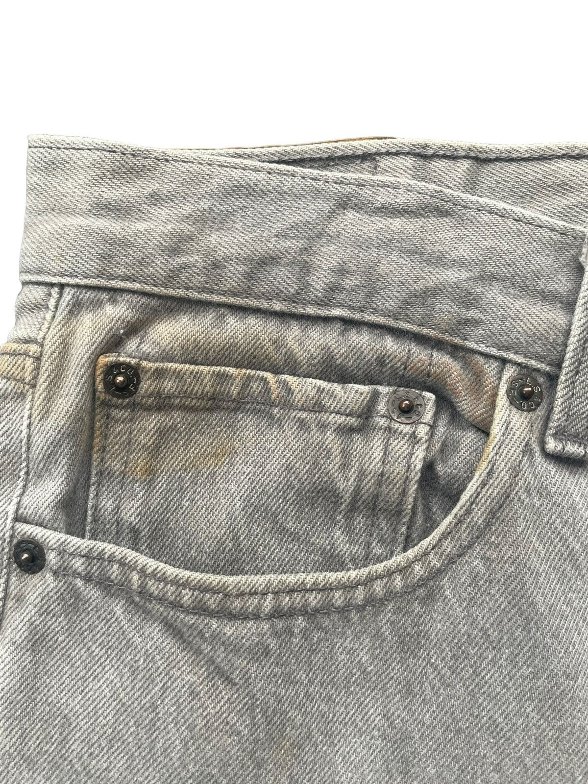 Levi's Vintage 1991 Levis 501 e Grey Faded Denim Size US 32 / EU 48 - 4 Thumbnail