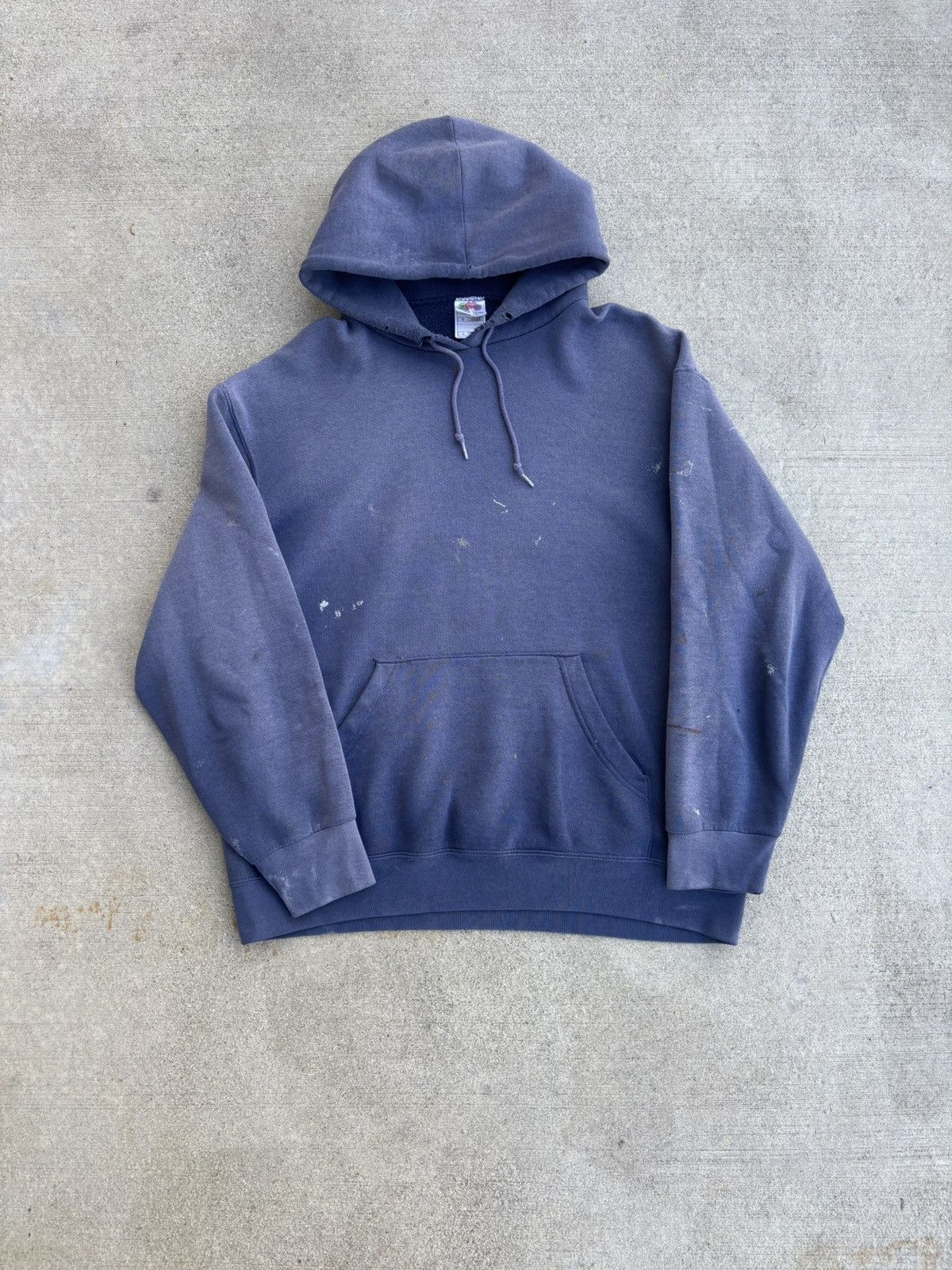 Vintage Vintage 90s Faded Blue Hoodie Size US L / EU 52-54 / 3 - 1 Thumbnail