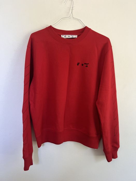 Off White Off white slim logo sweatshirt Grailed