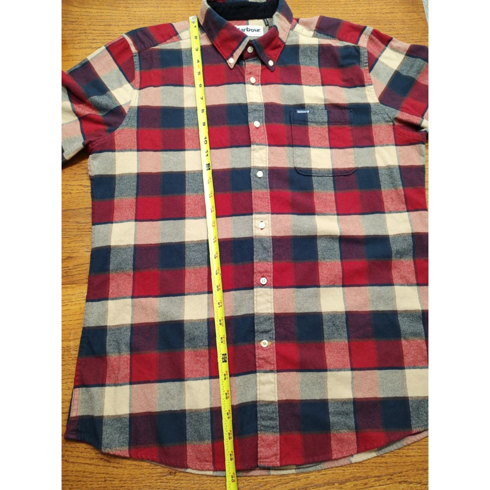 Barbour Barbour Shirt Tailored Fit Button-Down Barbour Tailored Fit Flannel Shirt Mens M Red Plaid Outdoor Size US M / EU 48-50 / 2 - 7 Thumbnail