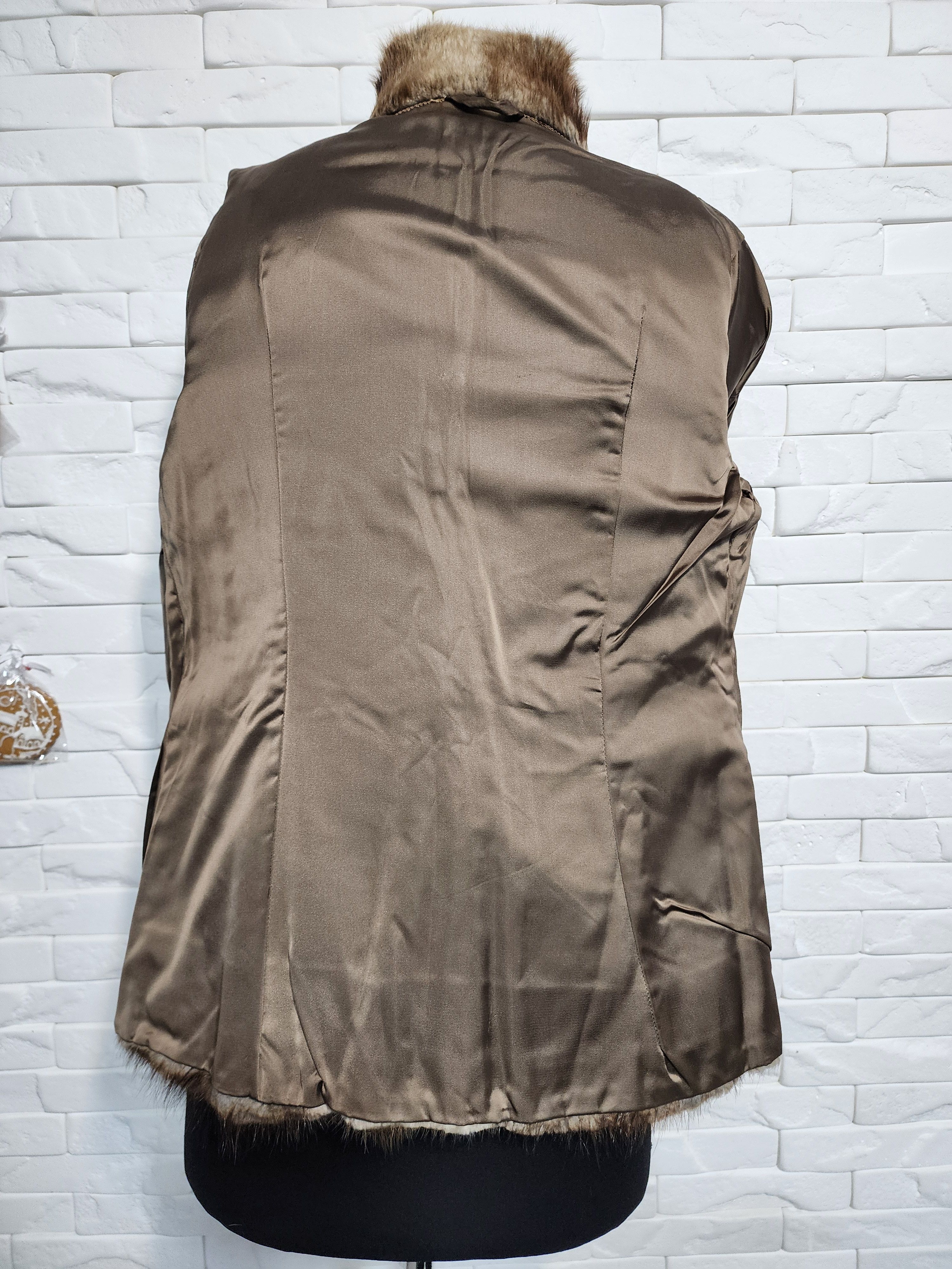 Furla Warm Brown Women's Fur Coat.Size L. Size L / US 10 / IT 46 - 7 Thumbnail