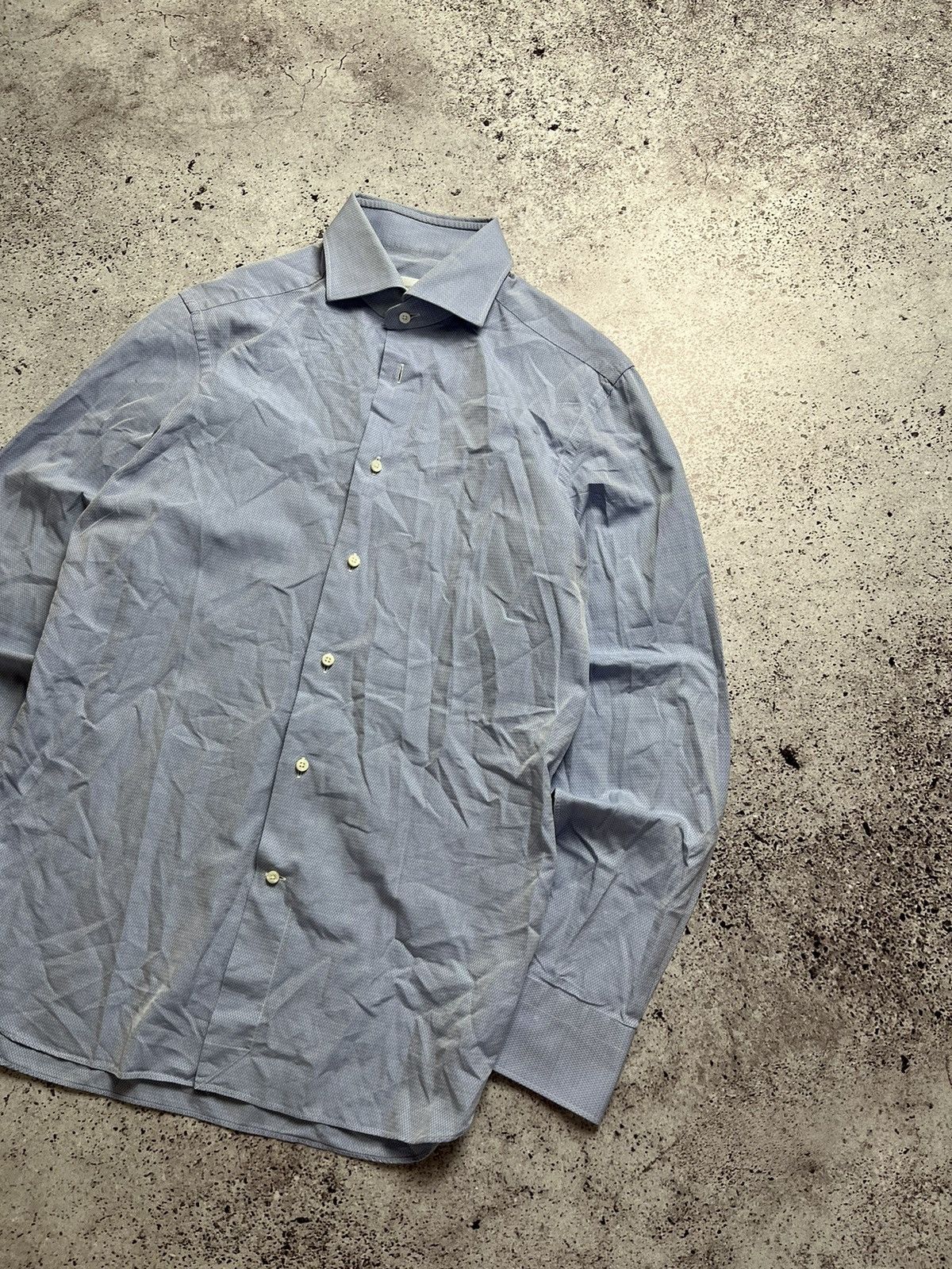 Ermenegildo Zegna 👔🐉Ermenegildo Zegna Shirt Stripped Linen Shirt Size US M / EU 48-50 / 2 - 2 Thumbnail