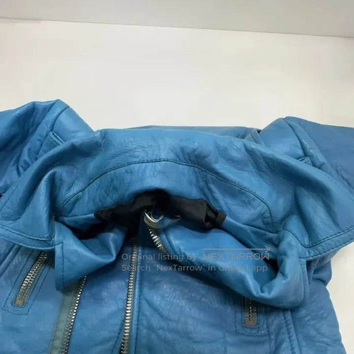 Balenciaga Balenciaga Blue Biker Leather Jacket for Unisex. Size US M / EU 48-50 / 2 - 3 Thumbnail