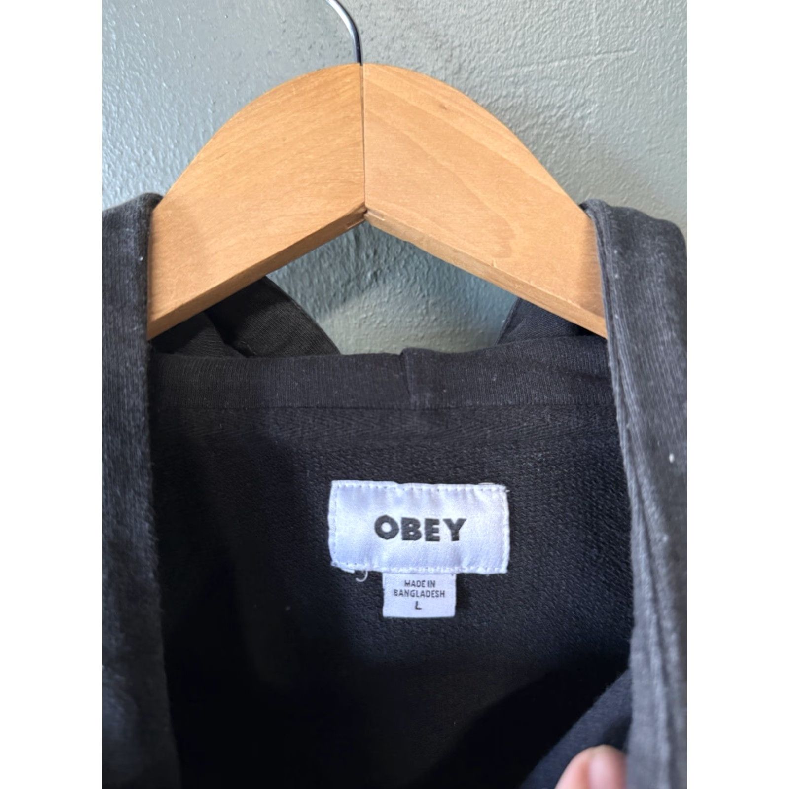 Obey OBEY Mens Black Pullover Graphic Hooded Sweatshirt Size Large Size US L / EU 52-54 / 3 - 3 Thumbnail