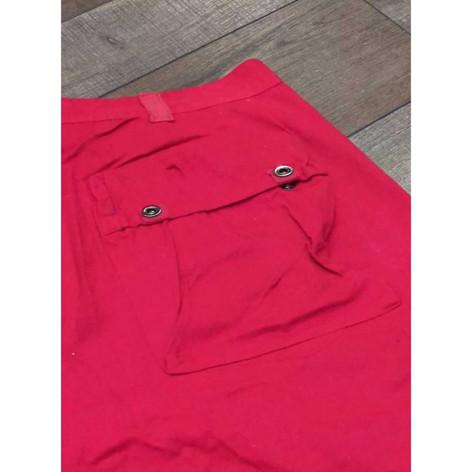 Vintage Z Denim Premium Collection Mens Bermuda Shorts 5-Pocket Red 44x15 Denim Cargo Bermuda Streetwear Y2K Hip Hop Mens Size US 44 / EU 60 - 8 Thumbnail